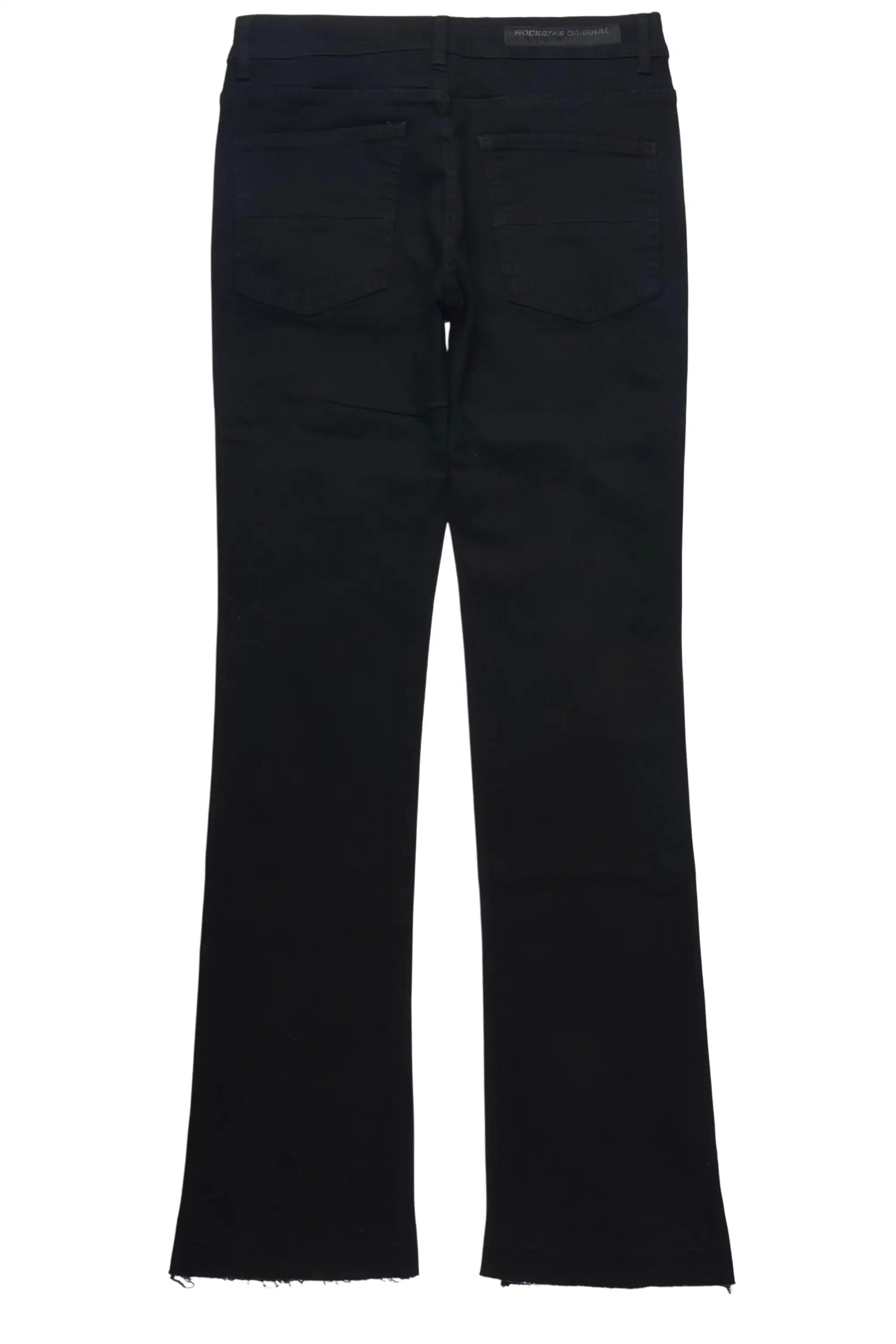 Ozi Rhinestone Black Stacked Flare Jean sold by Rockstar Original product image thumbnail 3