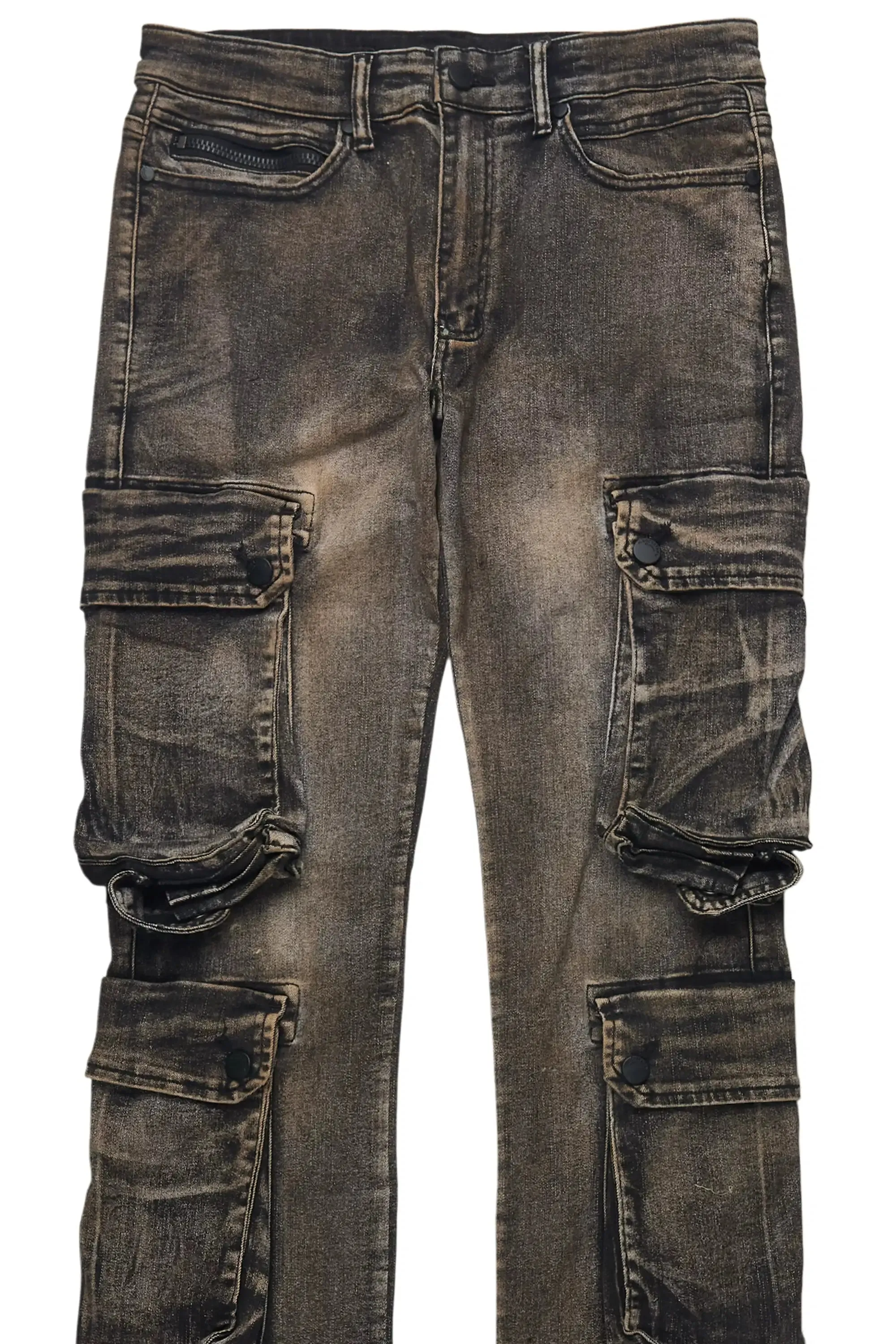Cloudy Dark Grey Stacked Flare Jean sold by Rockstar Original product image thumbnail 2