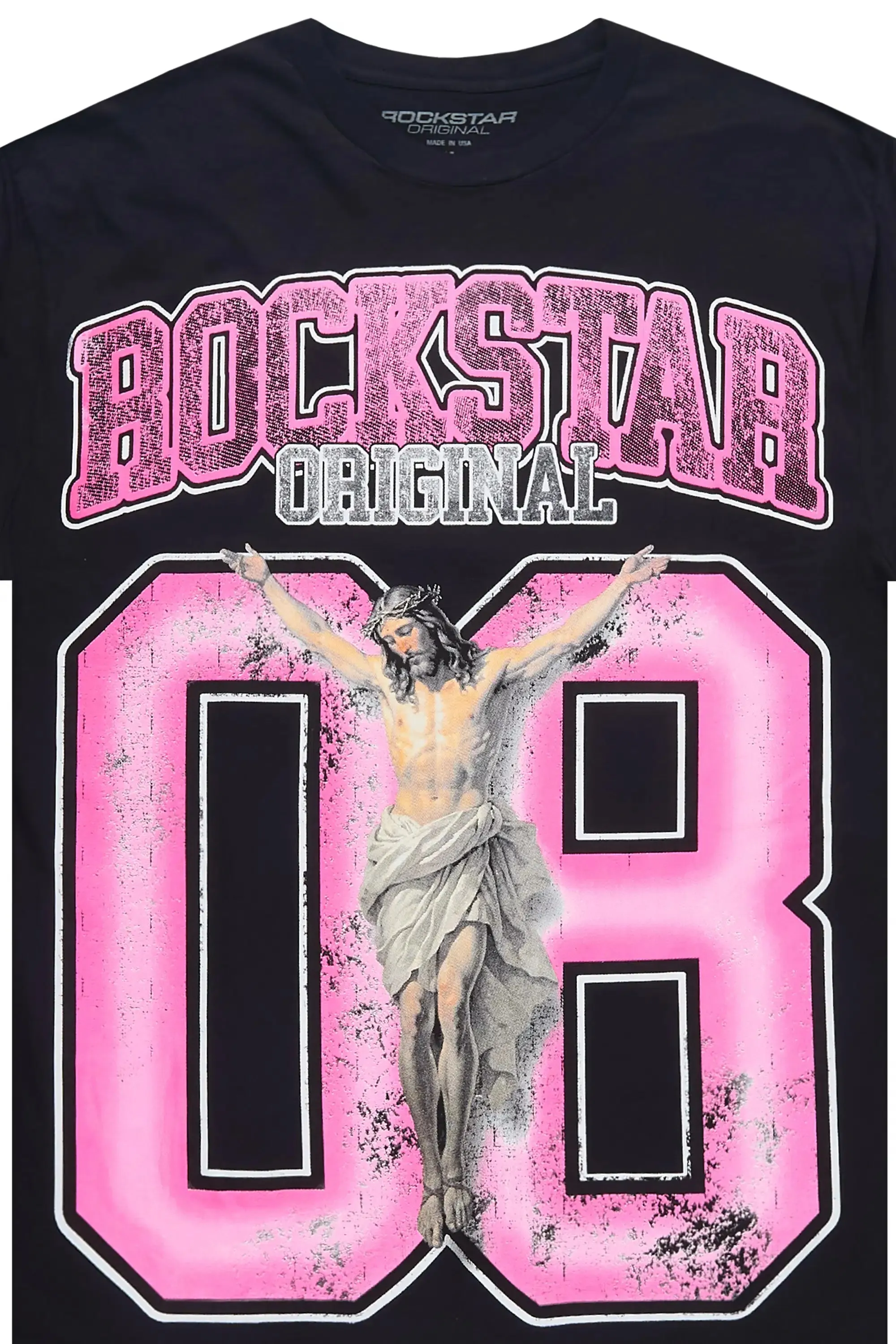 Tariqa 2.0 Black/Pink Oversized T-Shirt sold by Rockstar Original product image thumbnail 2