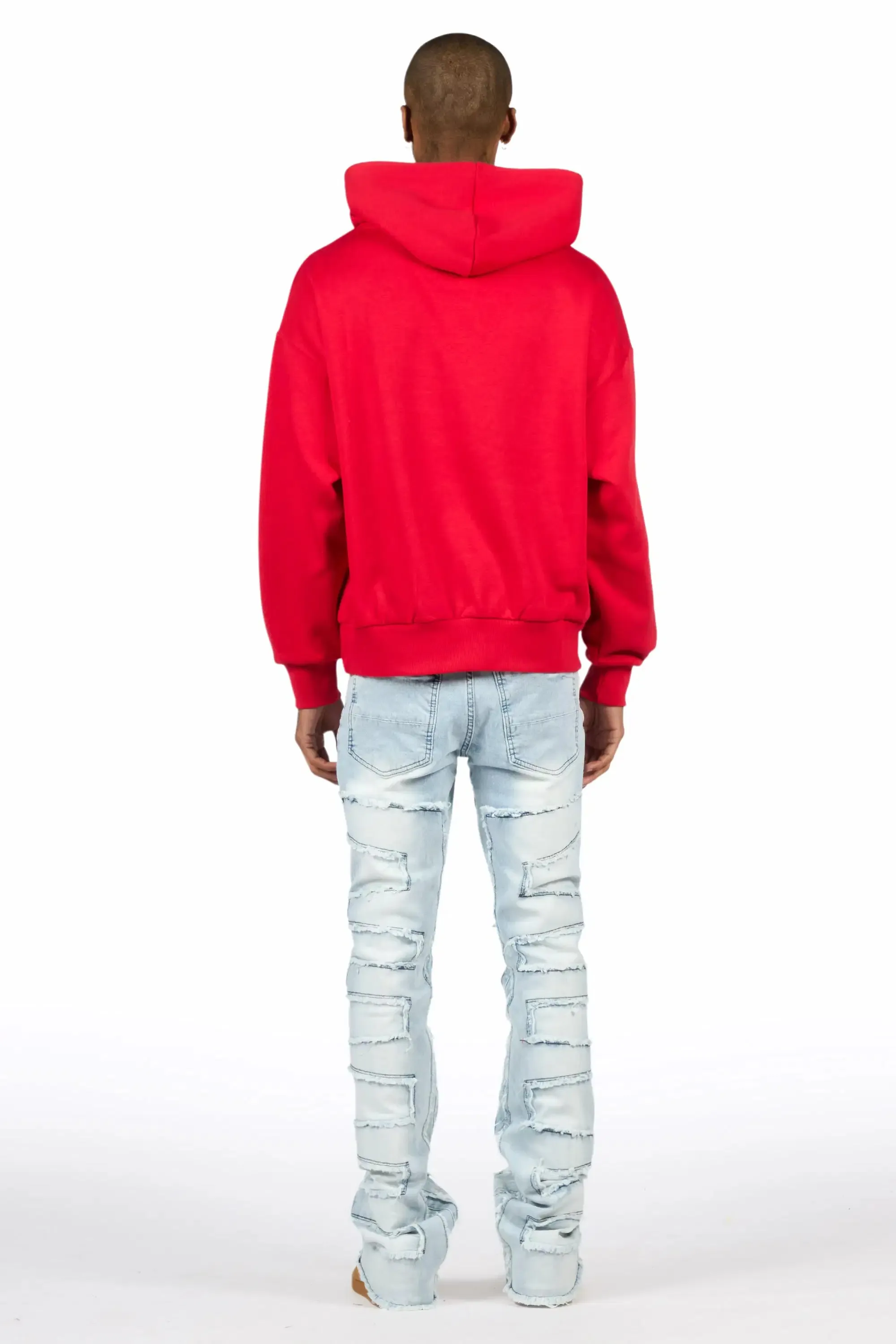 Saxon Red/Blue Hoodie/Stacked Flare Jean Set sold by Rockstar Original product image thumbnail 4