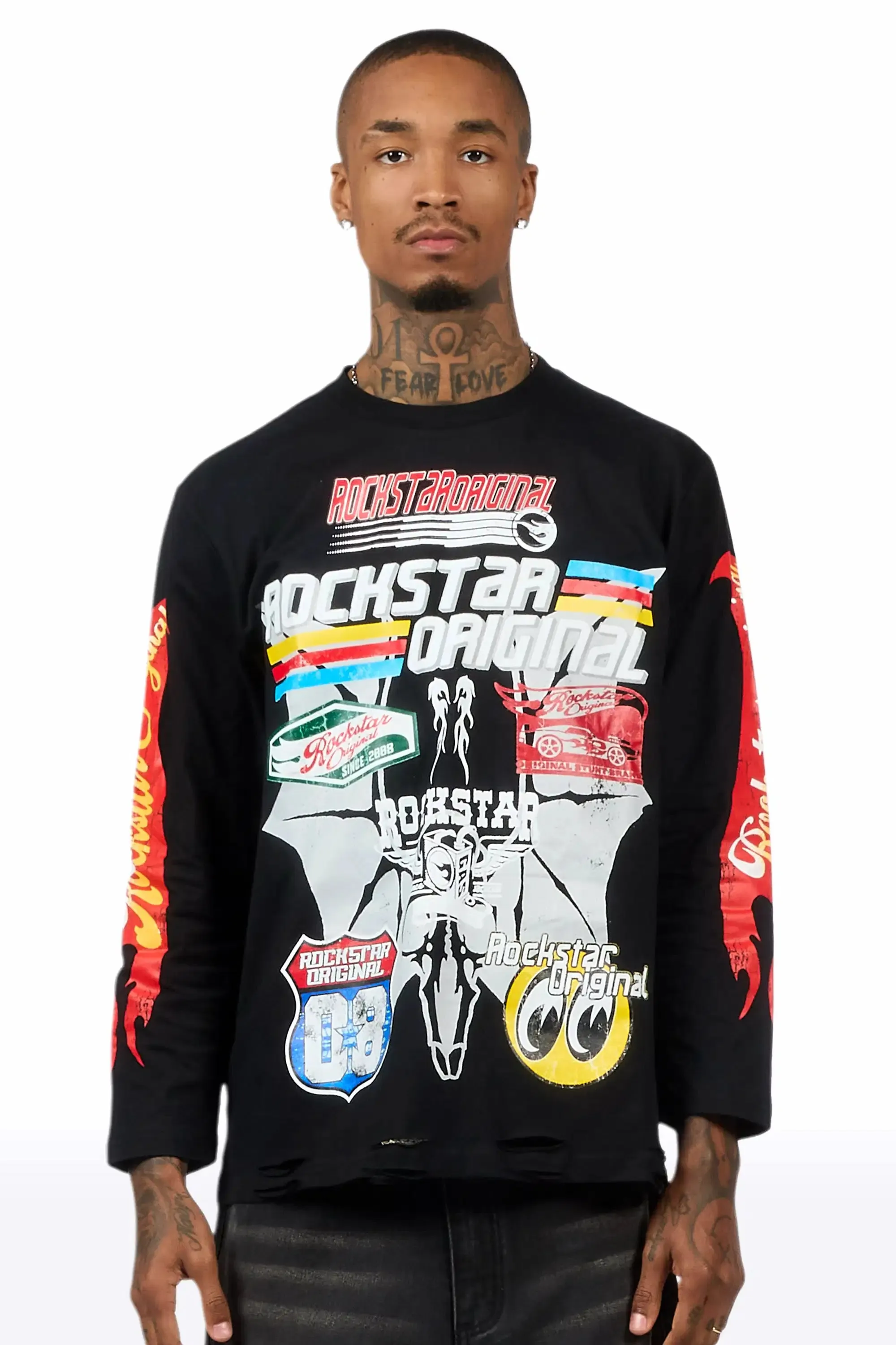Speedy Black Long Sleeve Graphic T-Shirt sold by Rockstar Original product image thumbnail 2