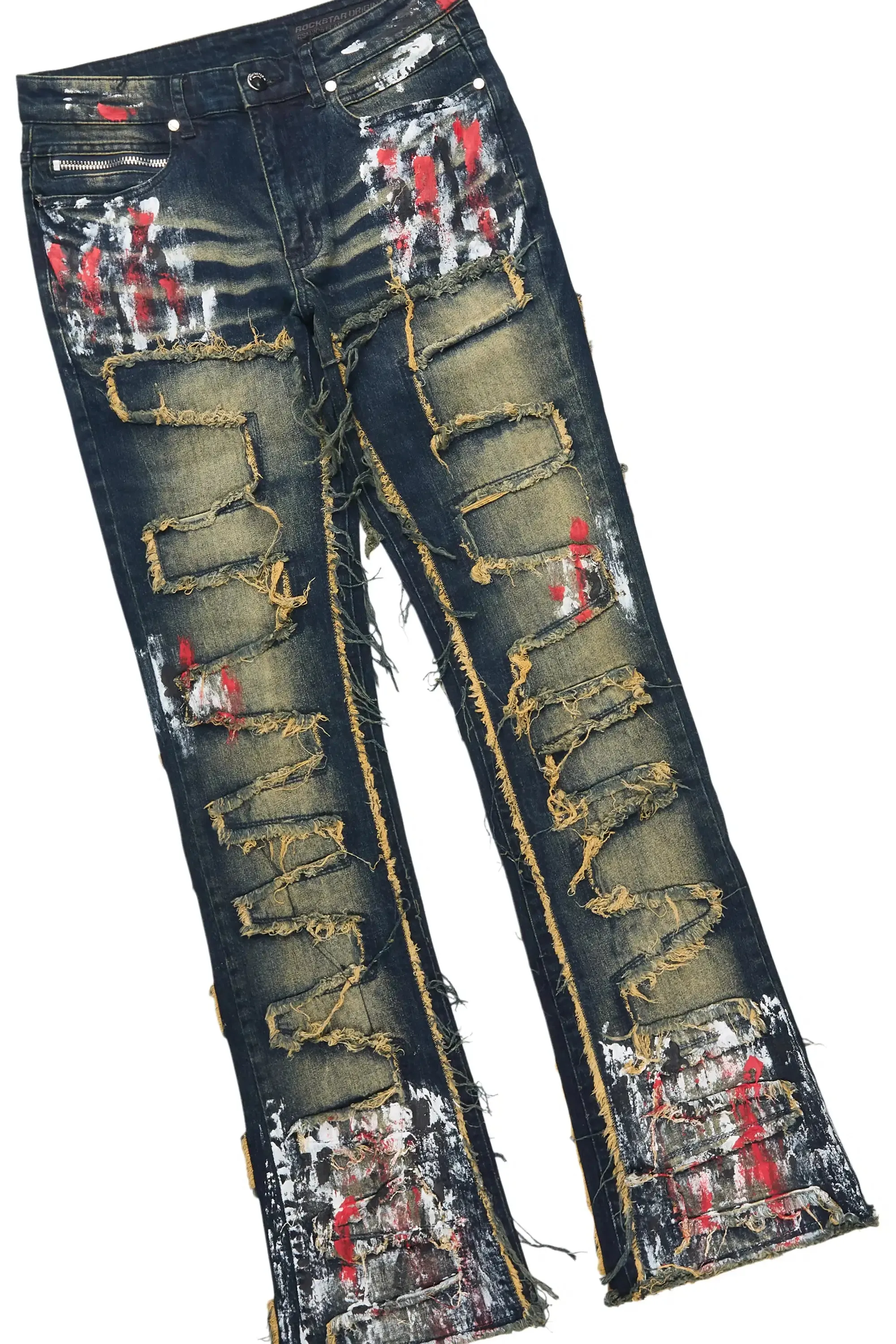 Saxon Red/Tint Hoodie/Stacked Flare Jean Set sold by Rockstar Original product image thumbnail 3