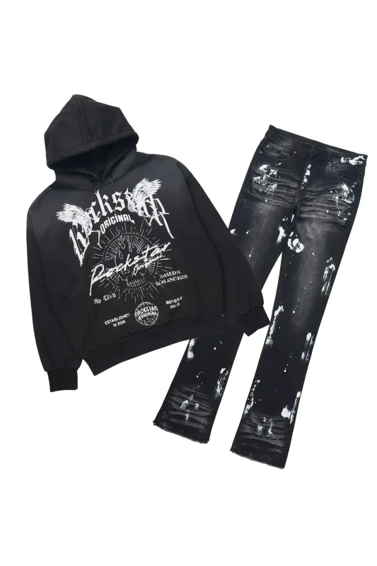 Tally Black Hoodie & Painter Jean Bundle made by Rockstar Original