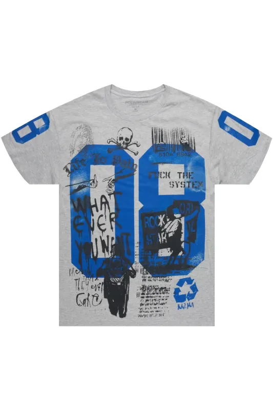 Kammile 3.0 Heather Grey Oversized T-Shirt made by Rockstar Original