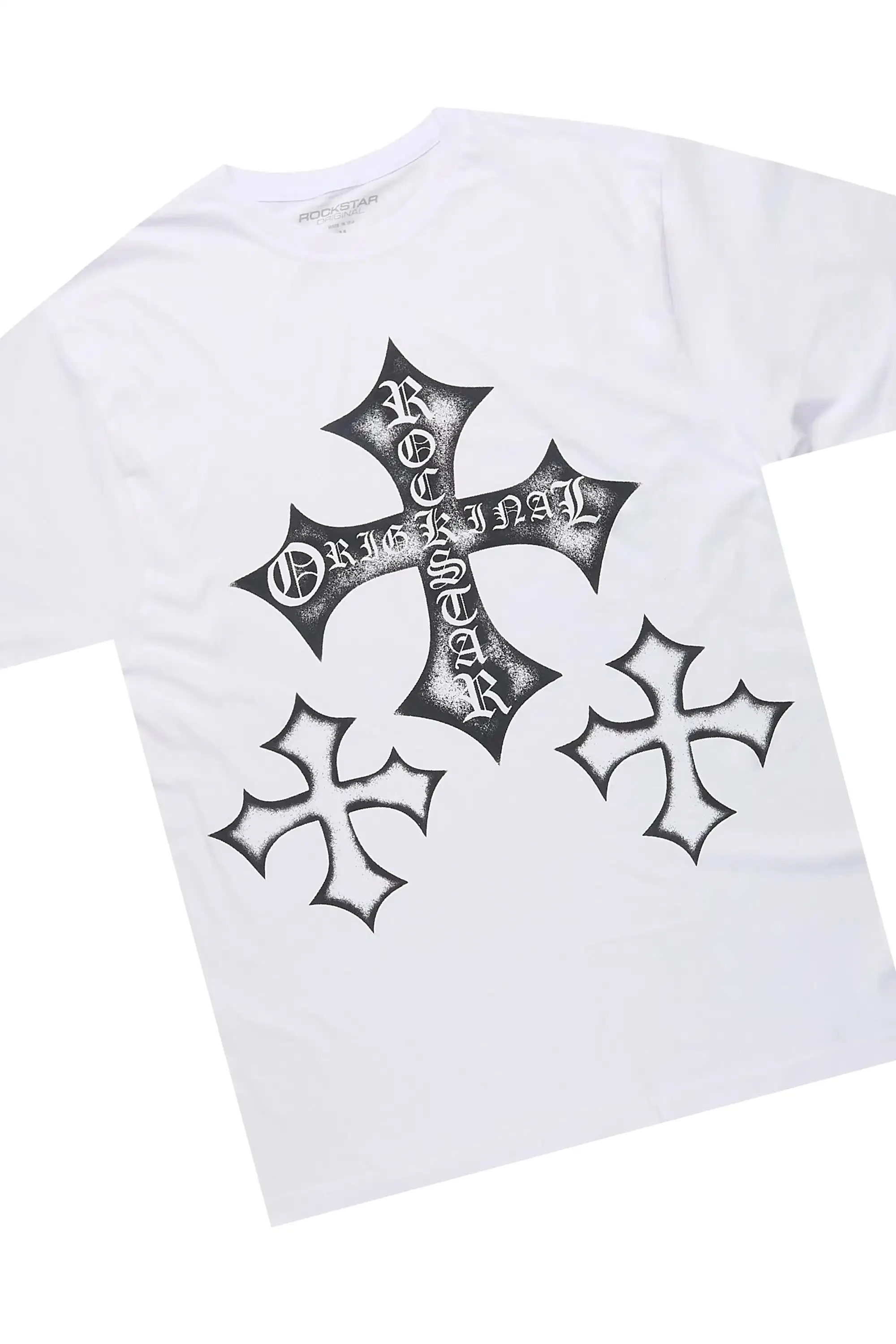 Marzion White/Beige T-Shirt/Relaxed Track Set sold by Rockstar Original product image thumbnail 2