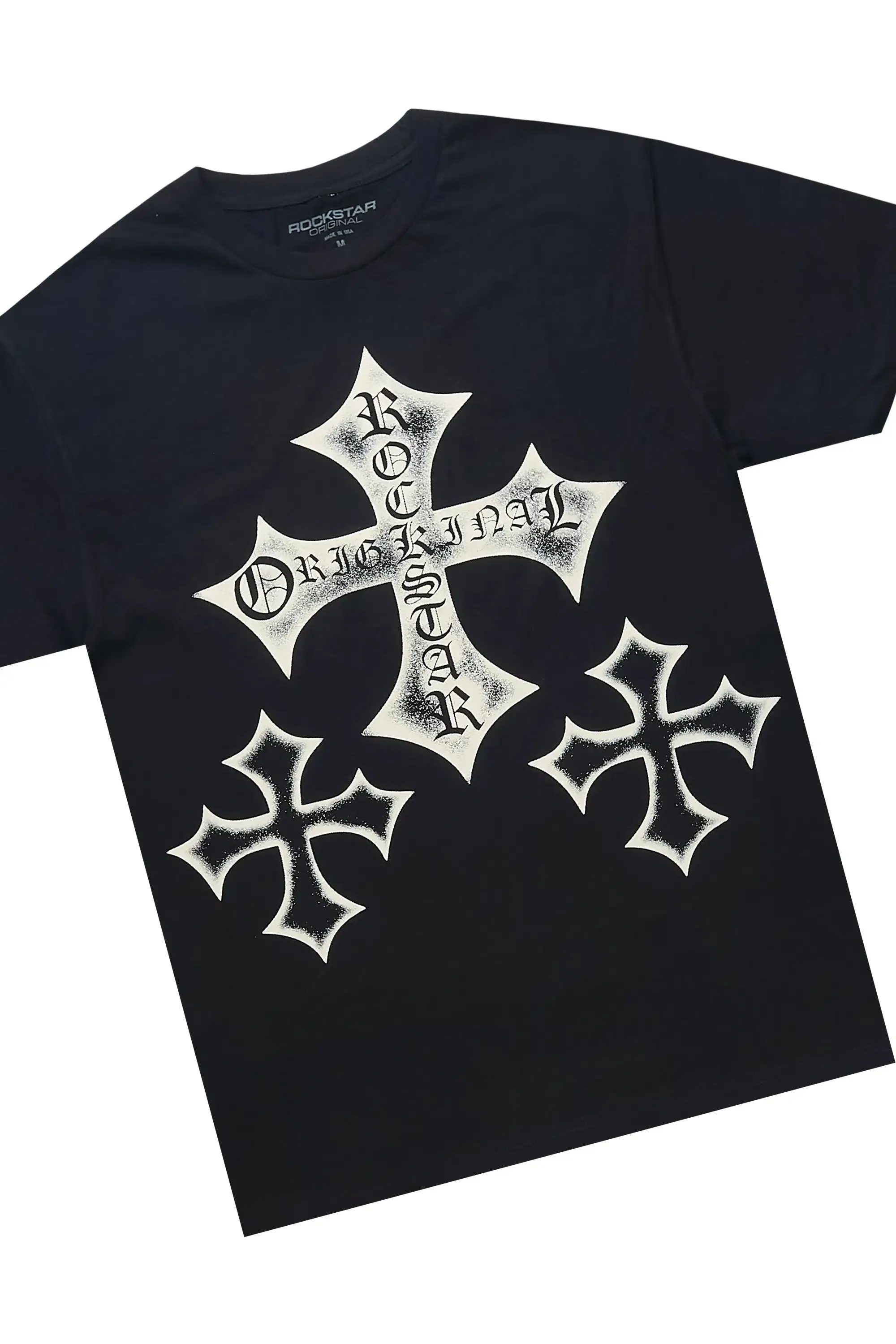 Marzion Black/Beige T-Shirt/Relaxed Track Set sold by Rockstar Original product image thumbnail 2