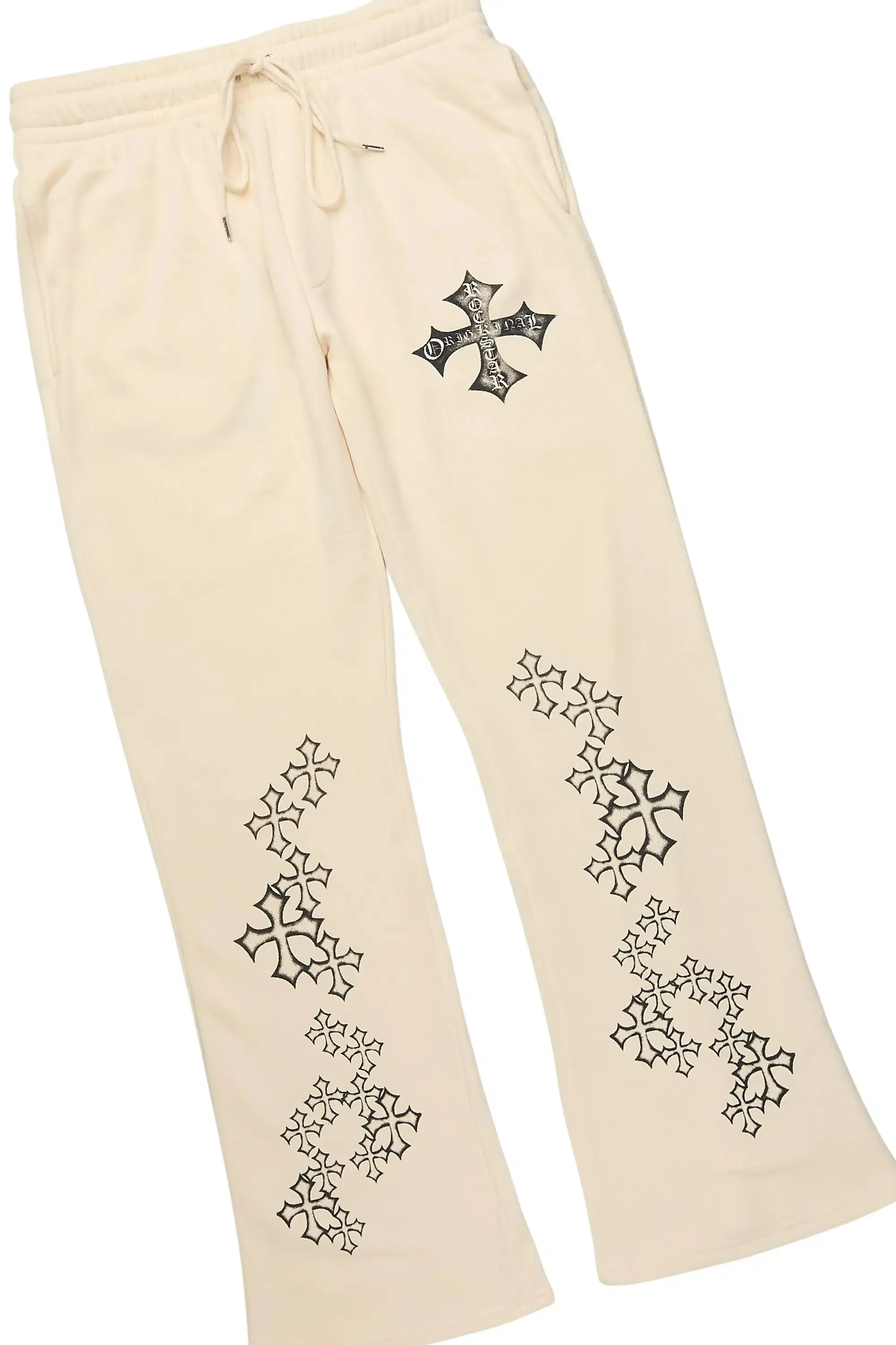 Marzion Black/Beige T-Shirt/Relaxed Track Set sold by Rockstar Original product image thumbnail 3