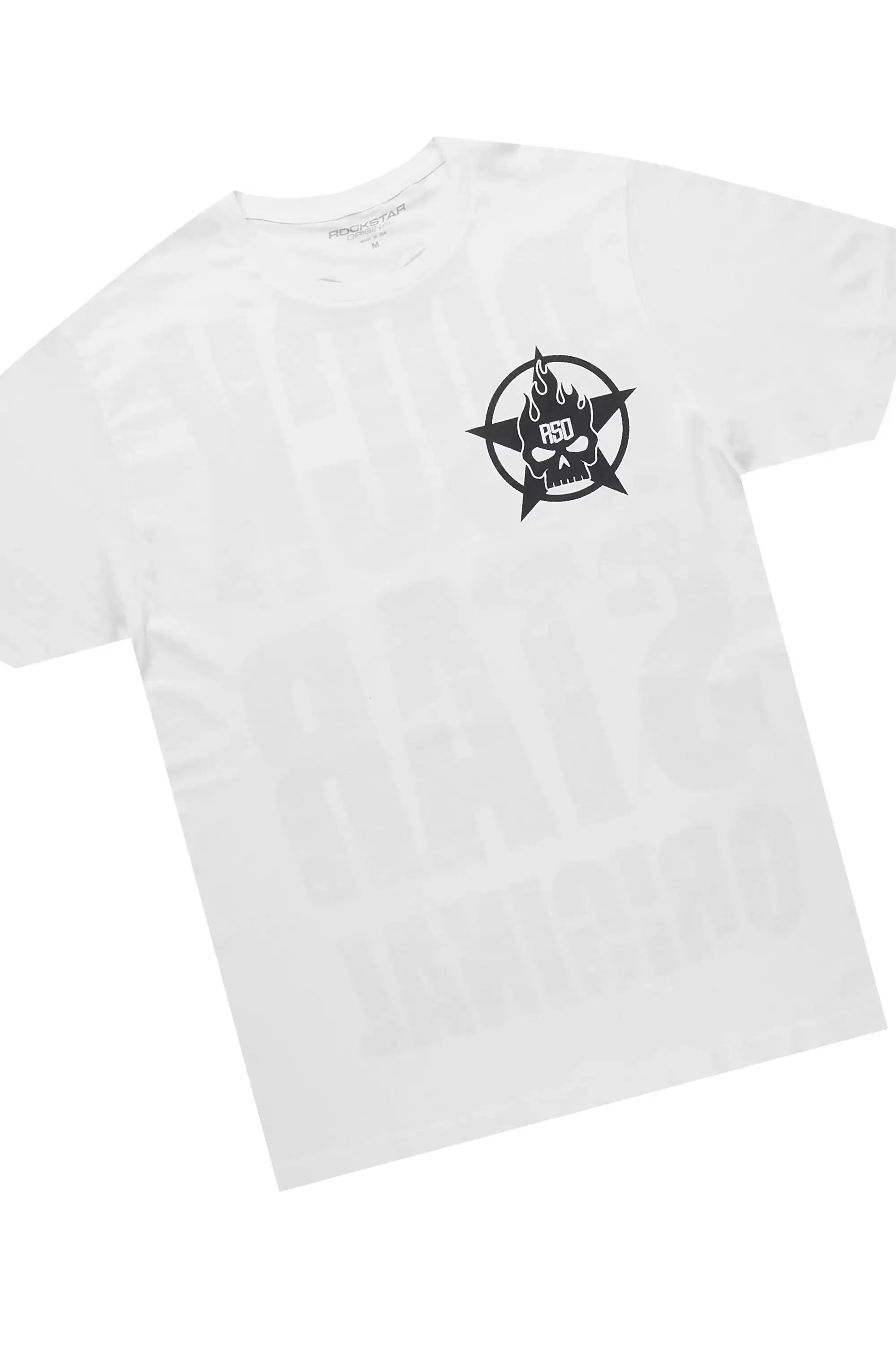 Keve White/Black T-Shirt/Knitted Mohair Flare Pant Set sold by Rockstar Original product image thumbnail 2