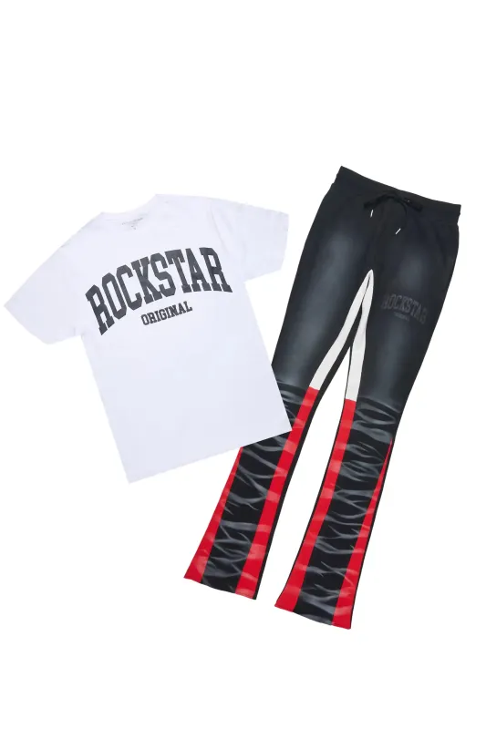 Jermirria White/Black T-Shirt Track Set made by Rockstar Original