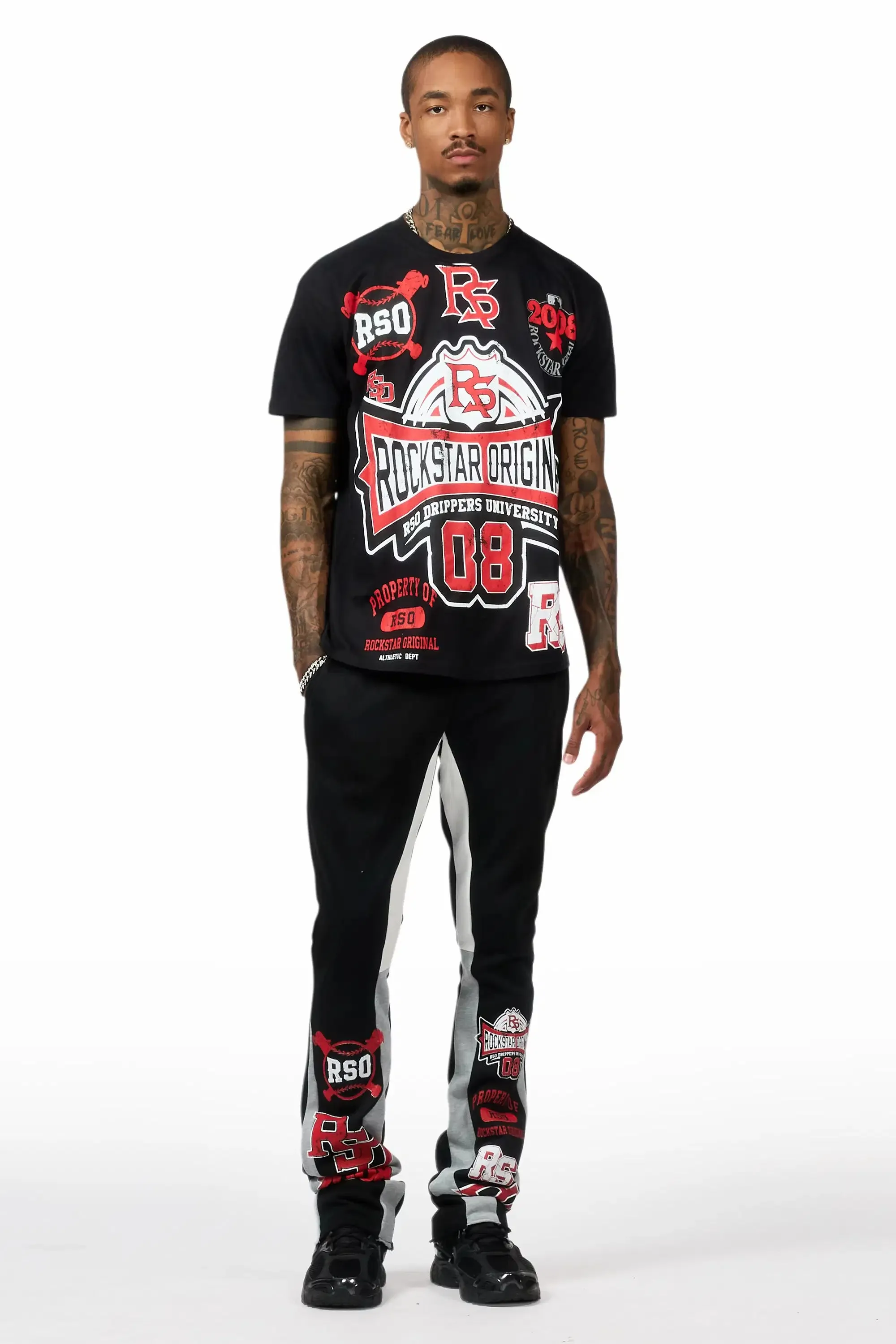 Mavrix Black T-Shirt/Relaxed Track Set sold by Rockstar Original product image thumbnail 2