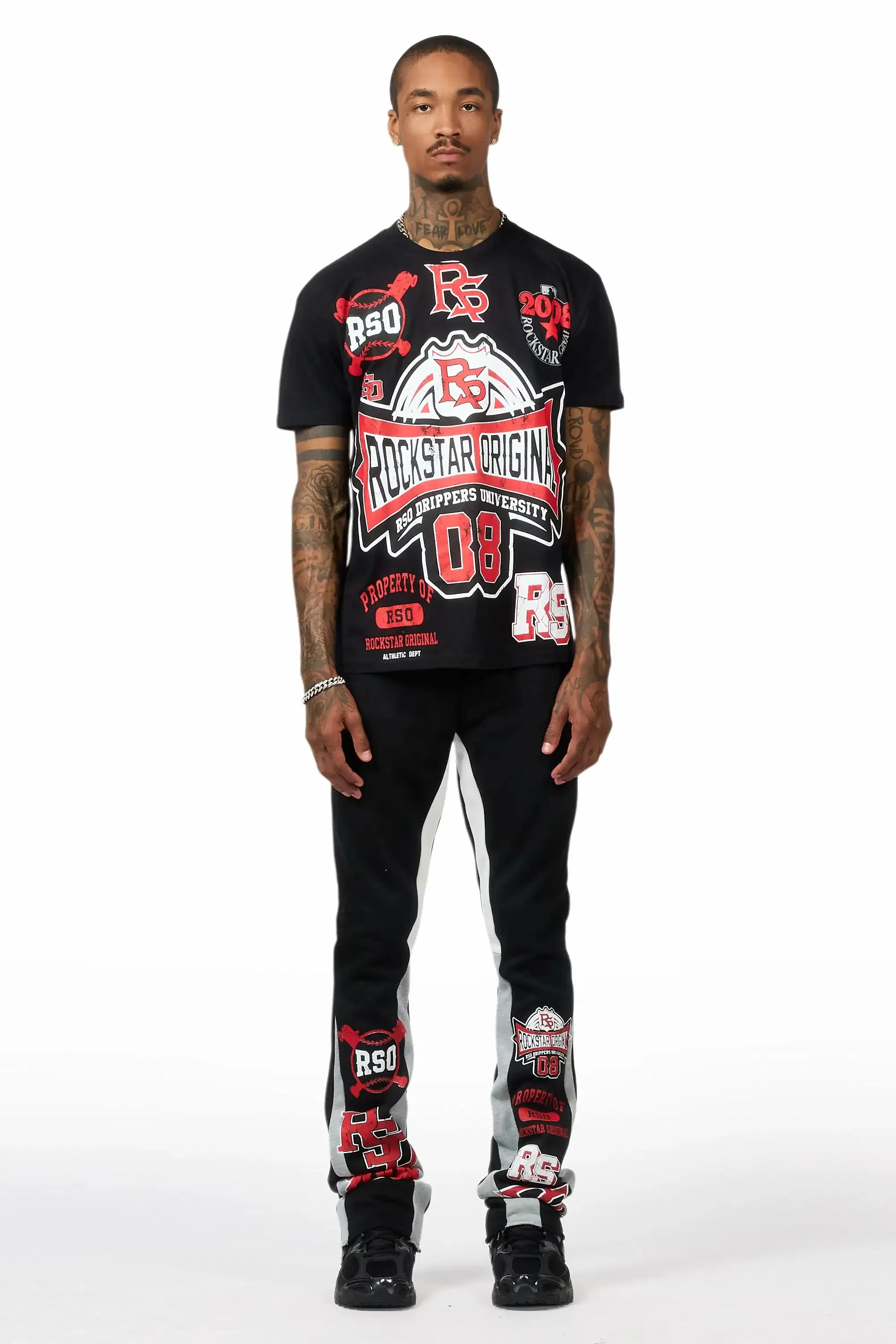 Mavrix Black T-Shirt/Relaxed Track Set sold by Rockstar Original product image thumbnail 5