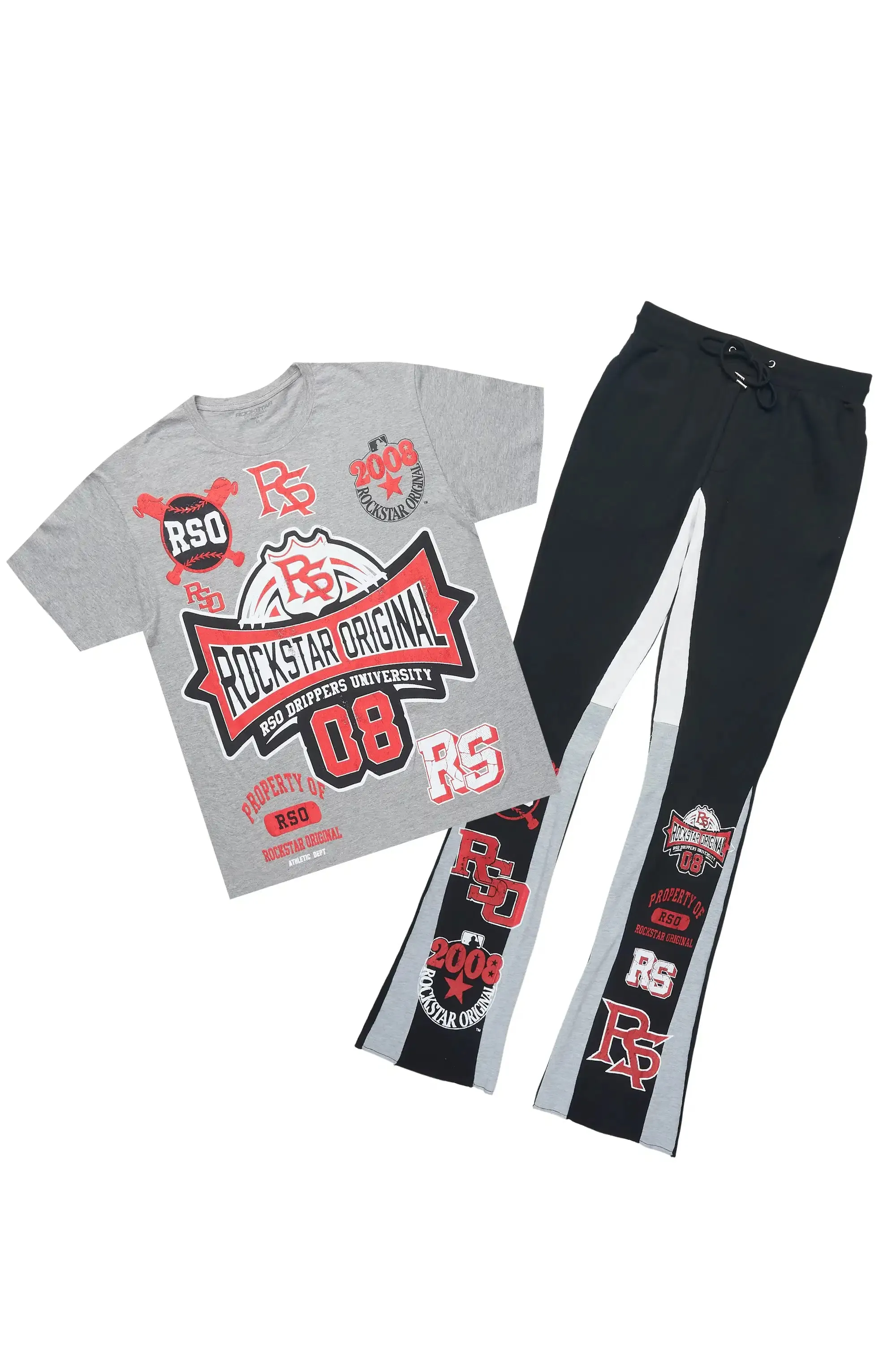 Mavrix Heather Grey T-Shirt/Relaxed Track Set sold by Rockstar Original