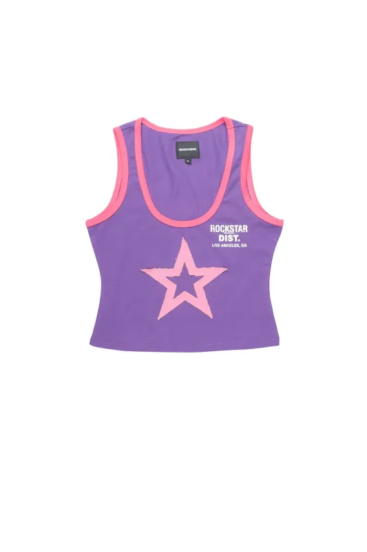 Canaan Purple Graphic Tank Top sold by Rockstar Original