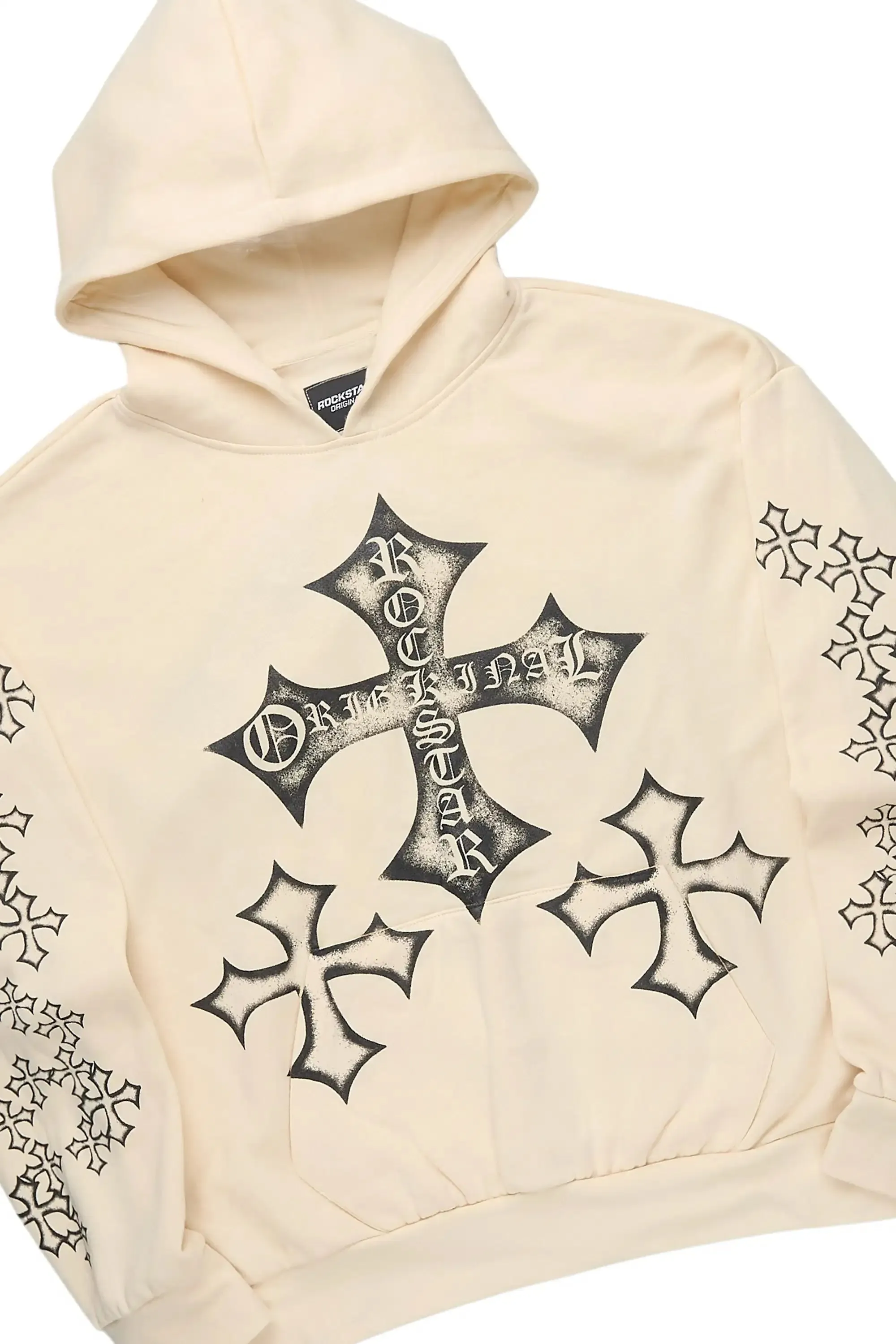 Marzion Sand/Black Hoodie Relaxed Track Set sold by Rockstar Original product image thumbnail 2