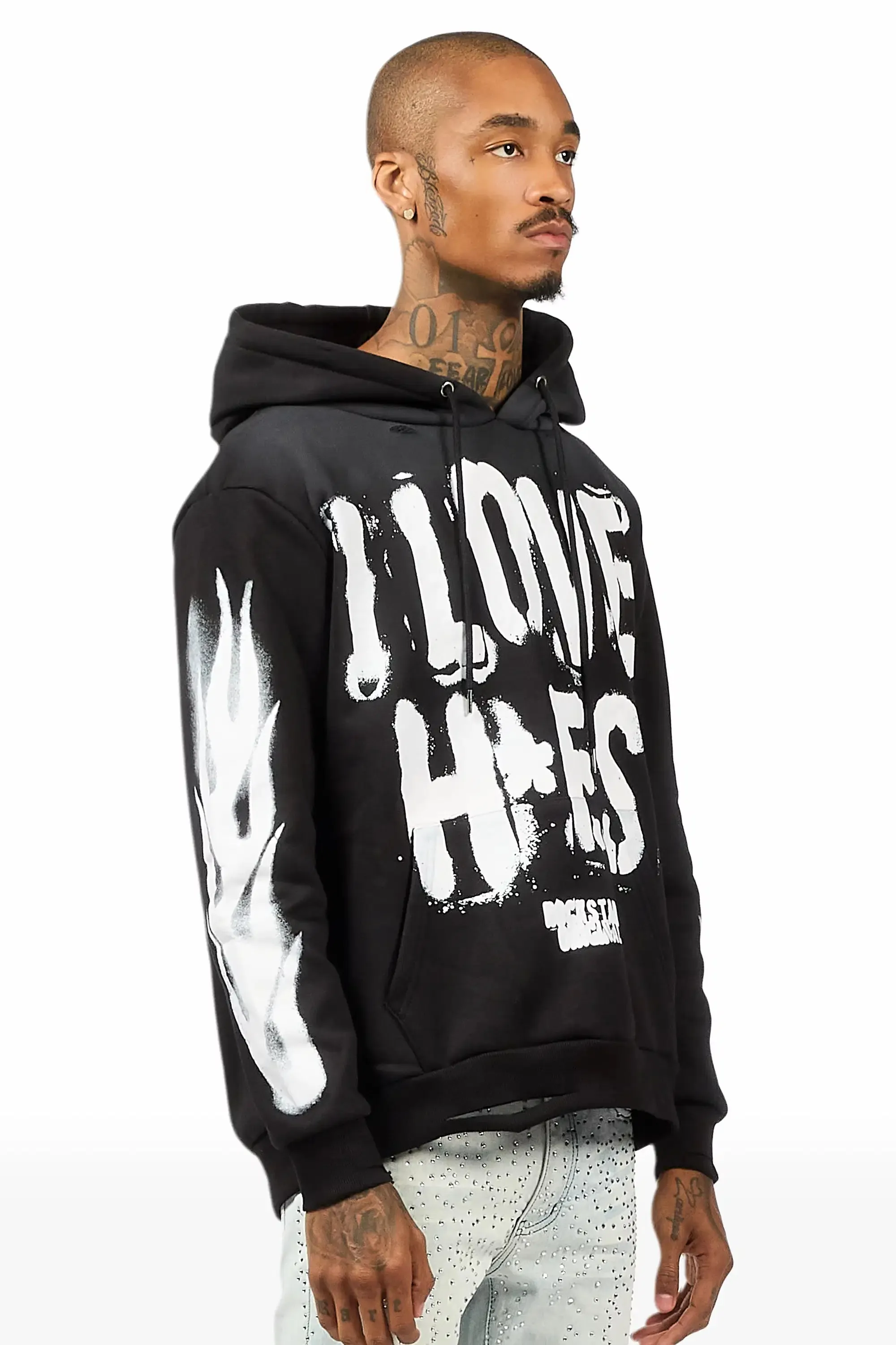 Banyan Black Graphic Relaxed Hoodie sold by Rockstar Original product image thumbnail 3