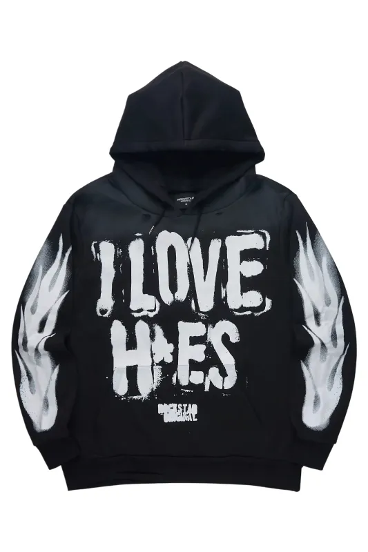 Banyan Black Graphic Relaxed Hoodie sold by Rockstar Original