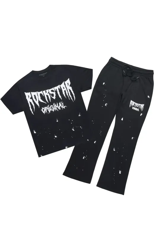 Twinkle Black/White T-Shirt/Relaxed Track Set made by Rockstar Original