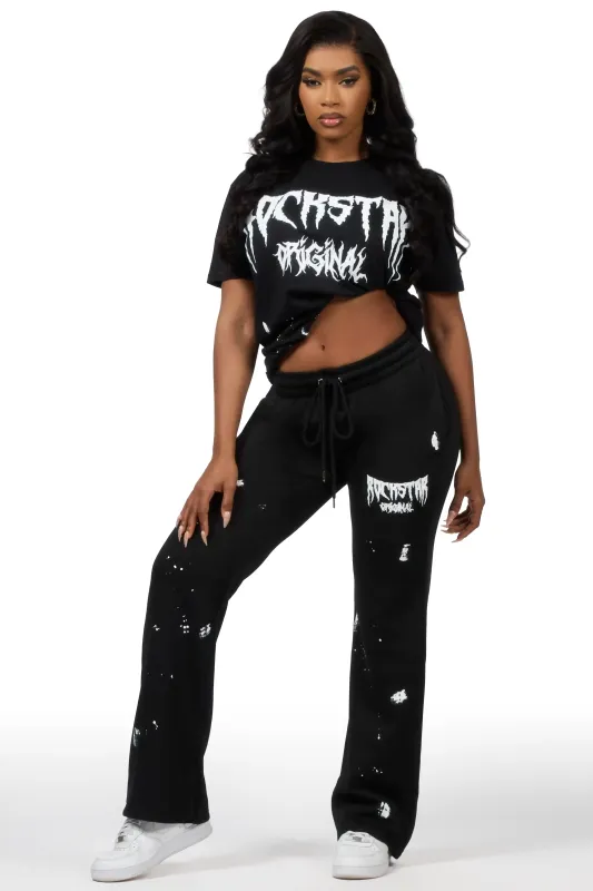 Dayasia Black/Black T-Shirt Track Set sold by Rockstar Original