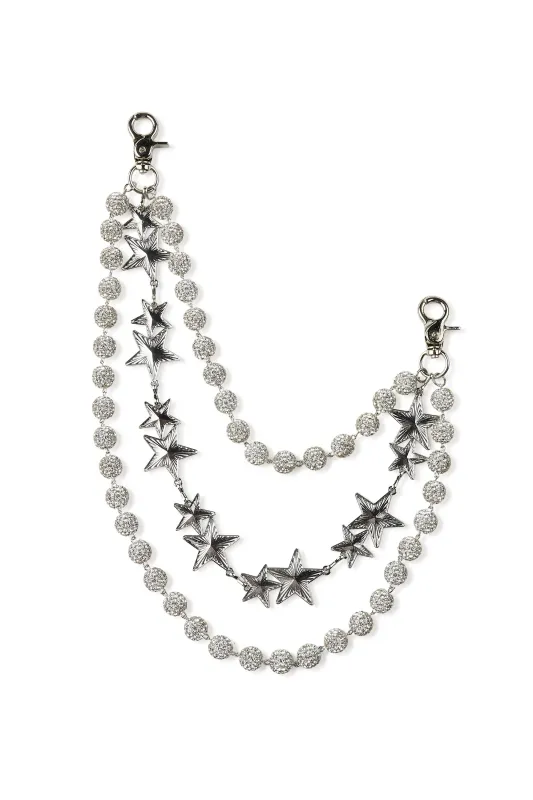 Starball Silver Wallet Chain made by Rockstar Original