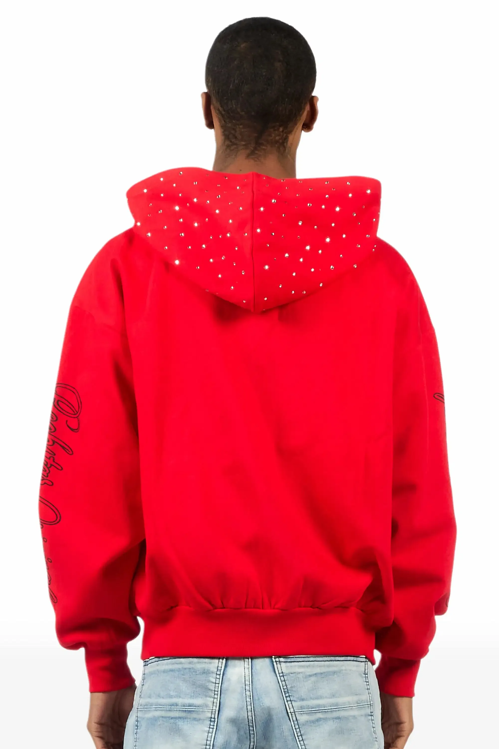 Dripped Red Rhinestone Hoodie sold by Rockstar Original product image thumbnail 4