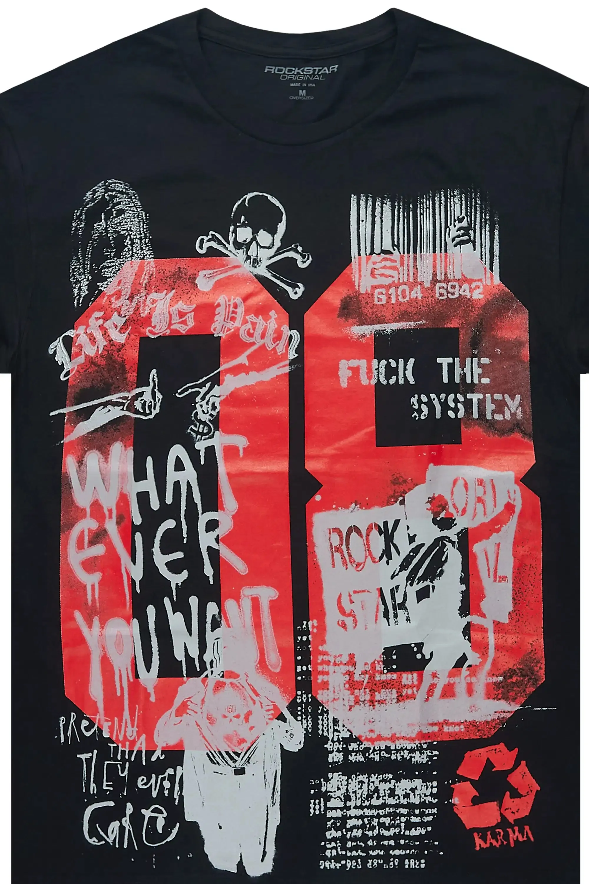 Grill 3.0 Black Oversized Graphic T-Shirt sold by Rockstar Original product image thumbnail 2