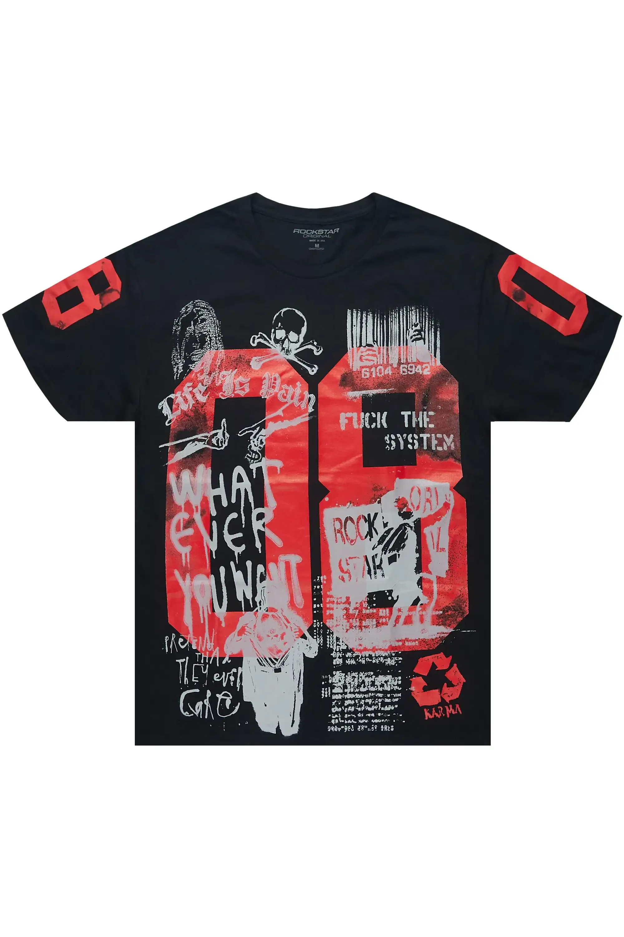 Grill 3.0 Black Oversized Graphic T-Shirt sold by Rockstar Original