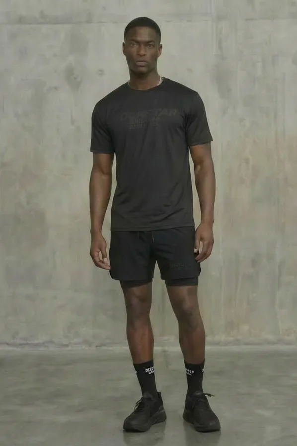 Strength Black T-Shirt Short Set sold by Rockstar Original