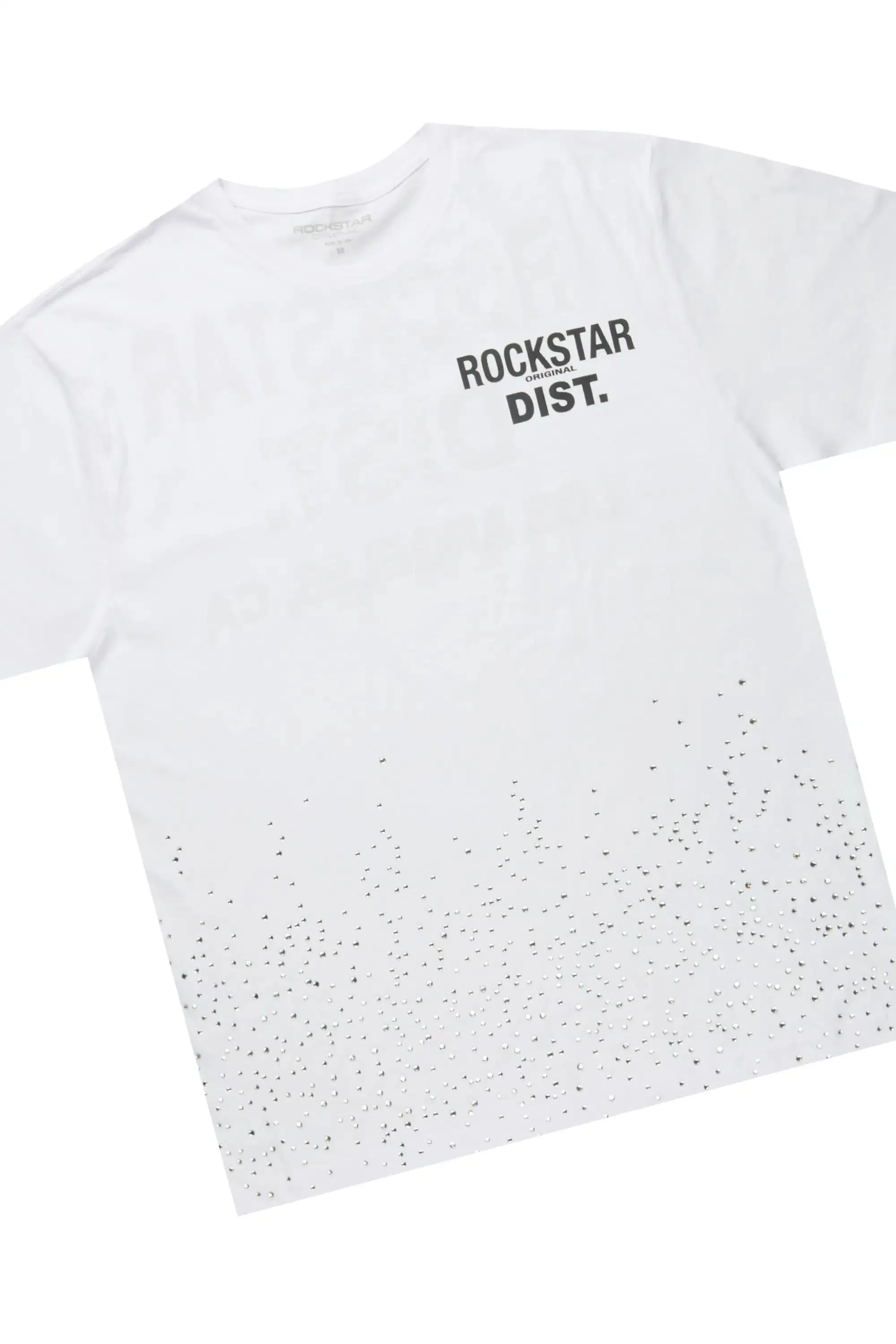 Alpine White/Heather Grey Rhinestone T-Shirt/Stacked Track Set sold by Rockstar Original product image thumbnail 2