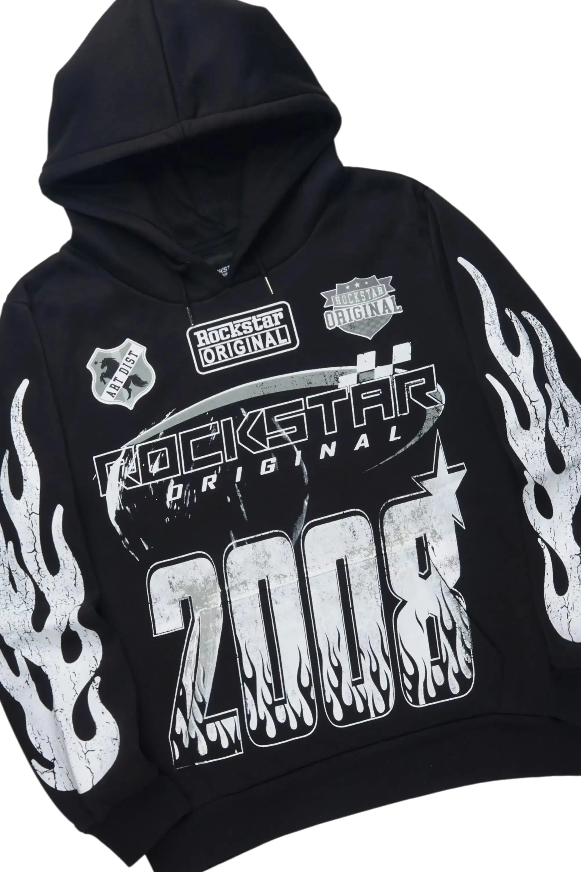 Amos 2.0 Black/Black Hoodie/Stacked Flare Jean Set sold by Rockstar Original product image thumbnail 2