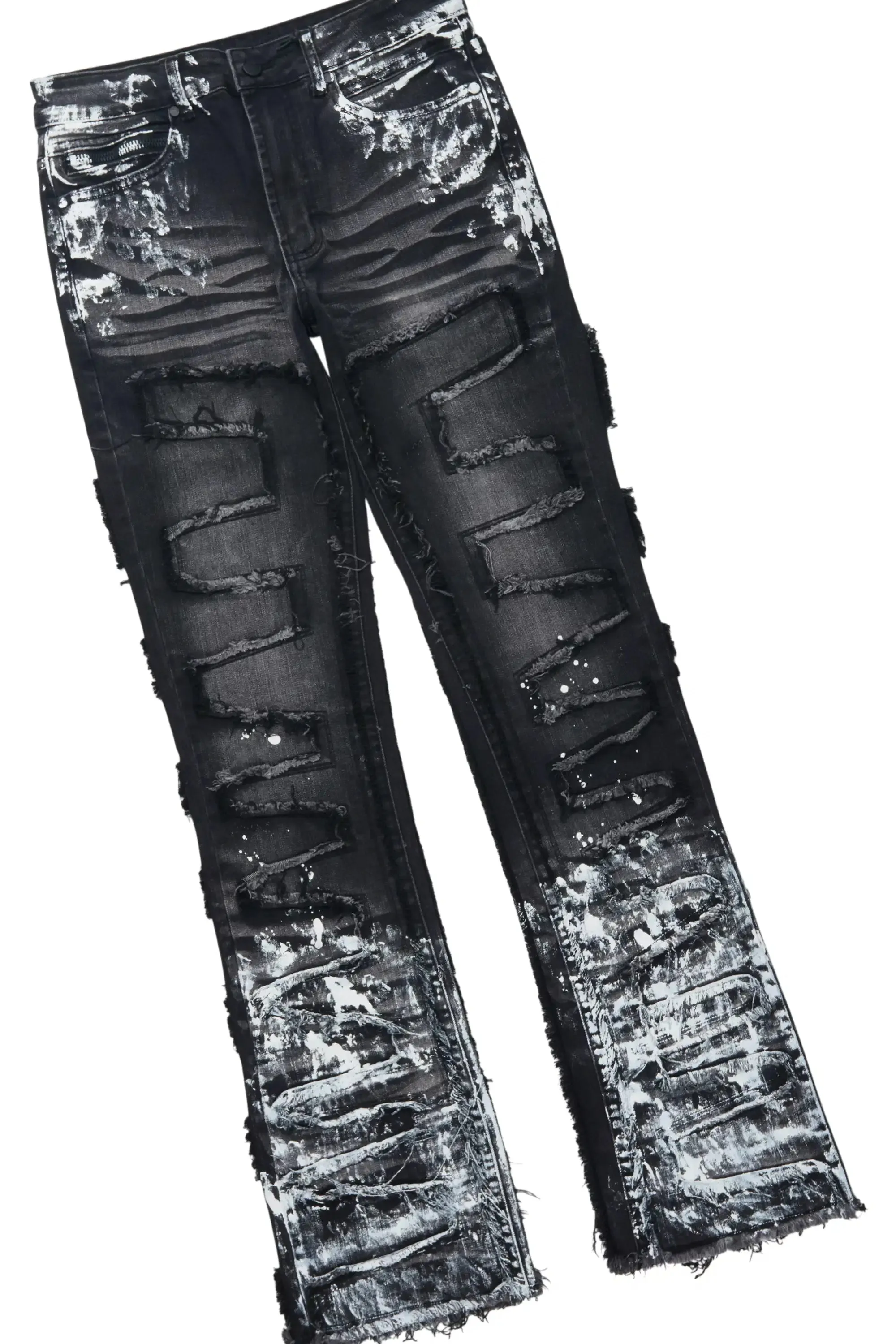 Amos 2.0 Black/Black Hoodie/Stacked Flare Jean Set sold by Rockstar Original product image thumbnail 3