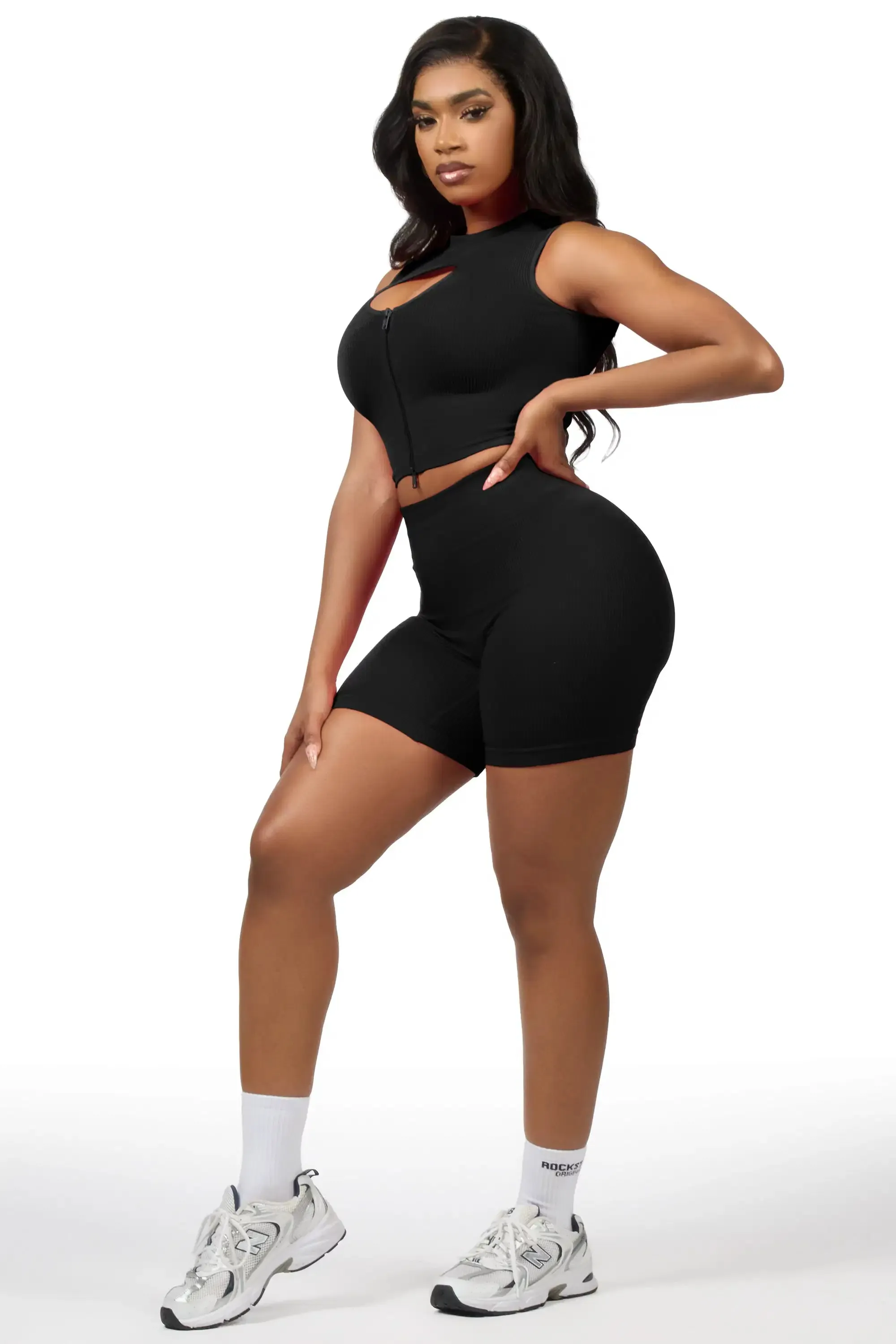 Sadique Black Active Bike Short Set sold by Rockstar Original product image thumbnail 2