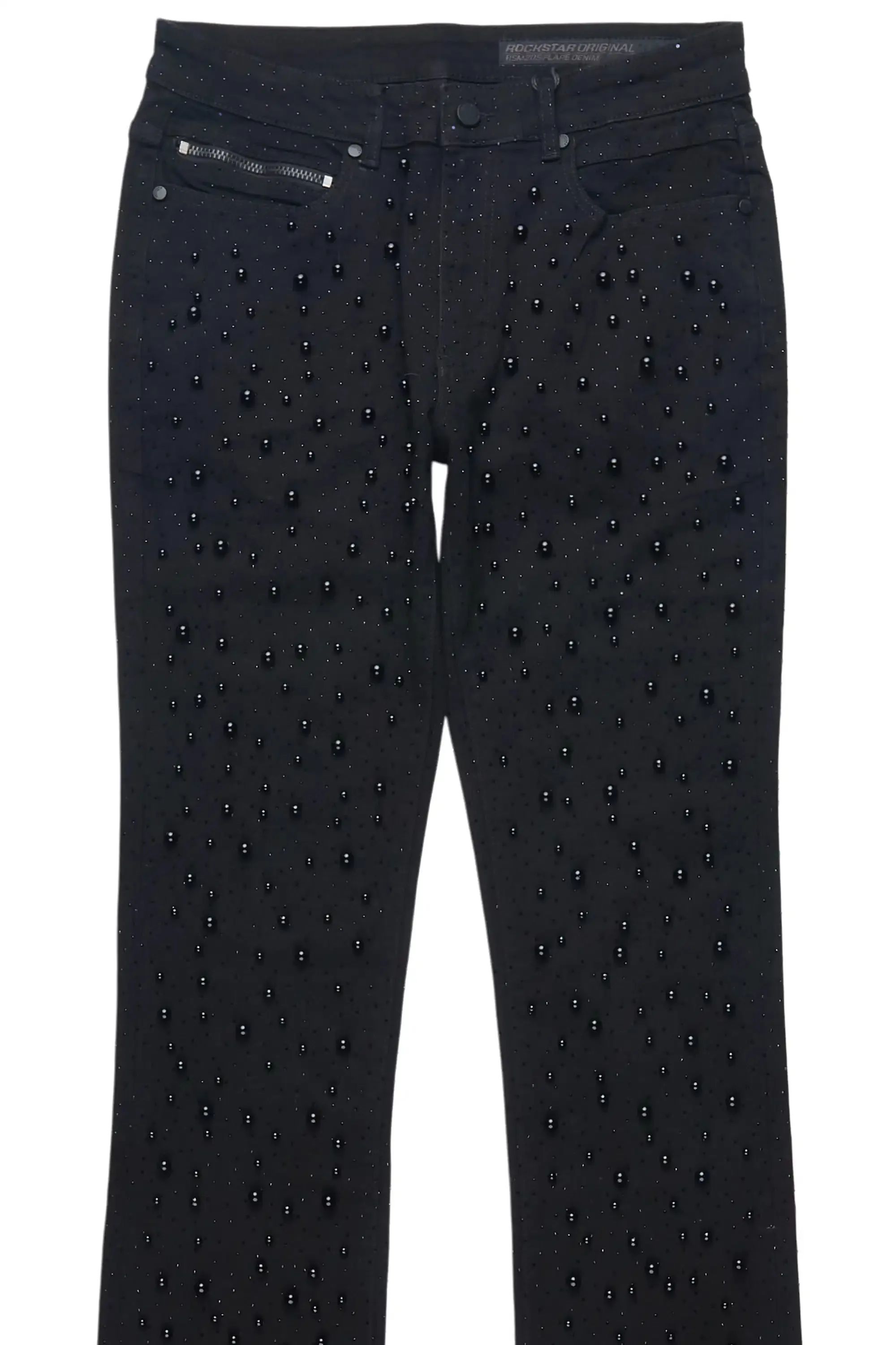 Perle Jet Black Pearl Stacked Flare Jean sold by Rockstar Original product image thumbnail 2
