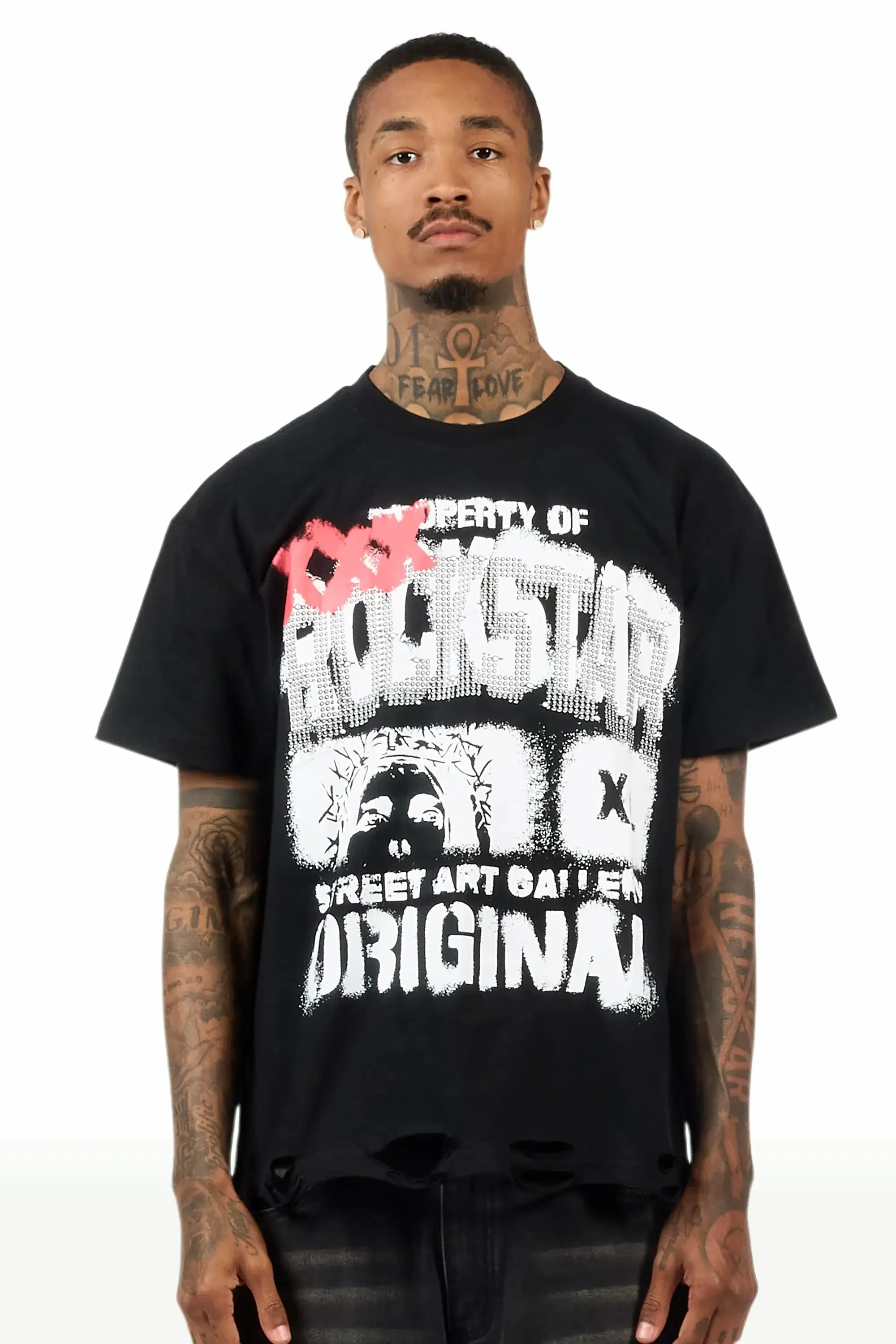 Kyo Black Oversized Graphic T-Shirt sold by Rockstar Original product image thumbnail 2