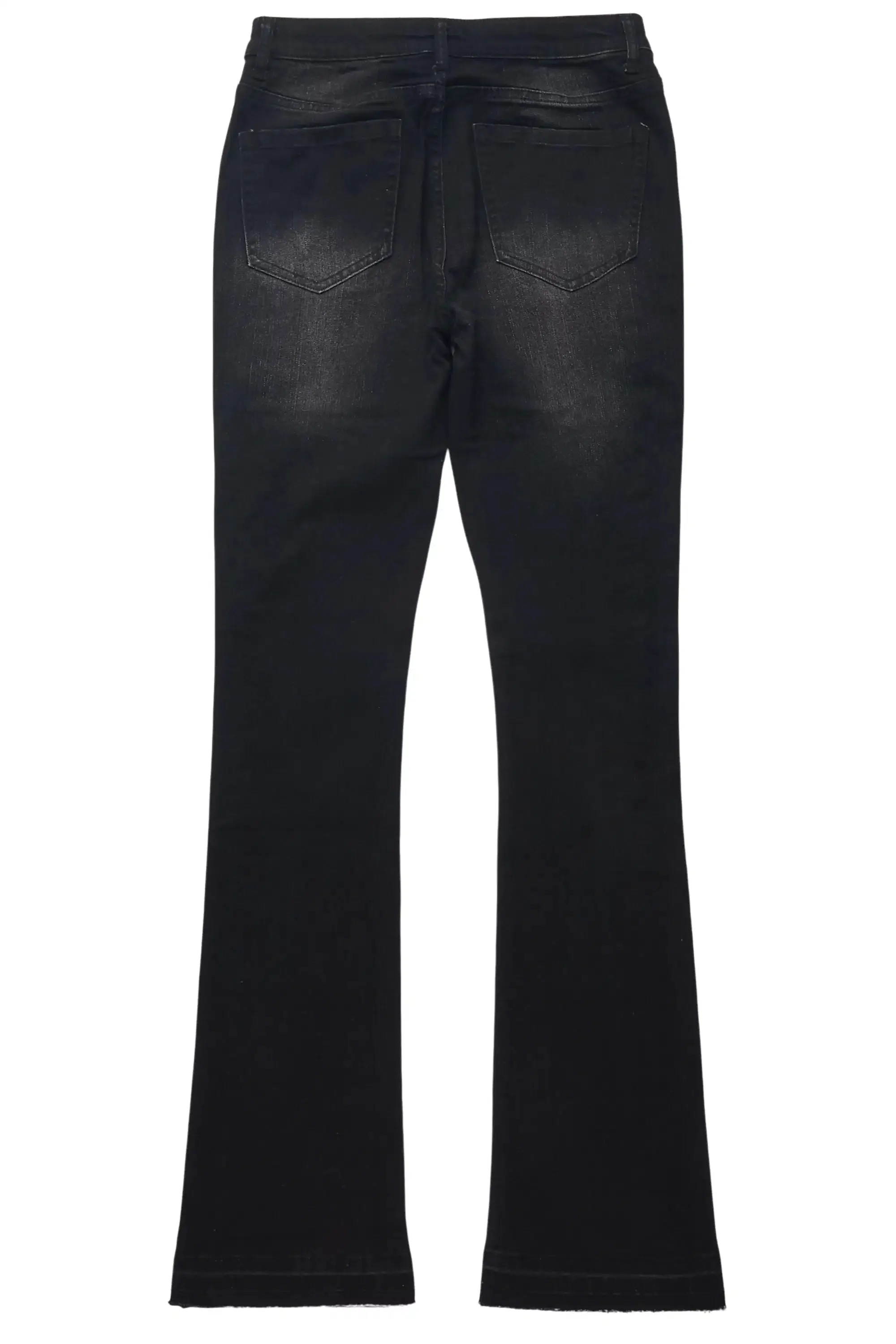 Gria Black Wash Rhinestone Stacked Flare Jean sold by Rockstar Original product image thumbnail 3