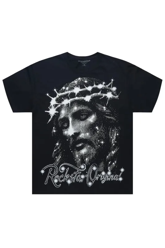 Aalayshia Oversized Black T-Shirt made by Rockstar Original