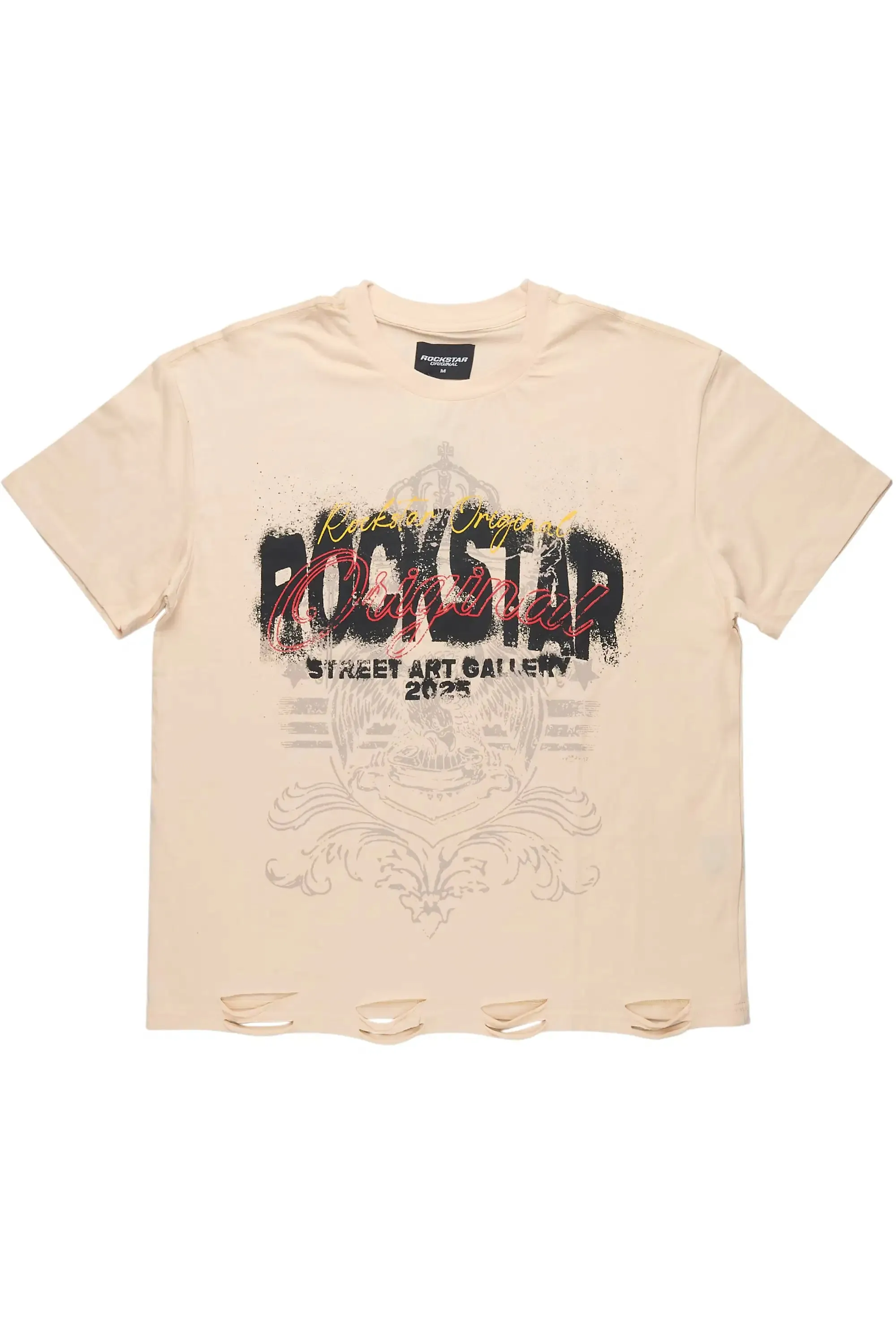 Irix Beige Oversized Graphic T-Shirt sold by Rockstar Original
