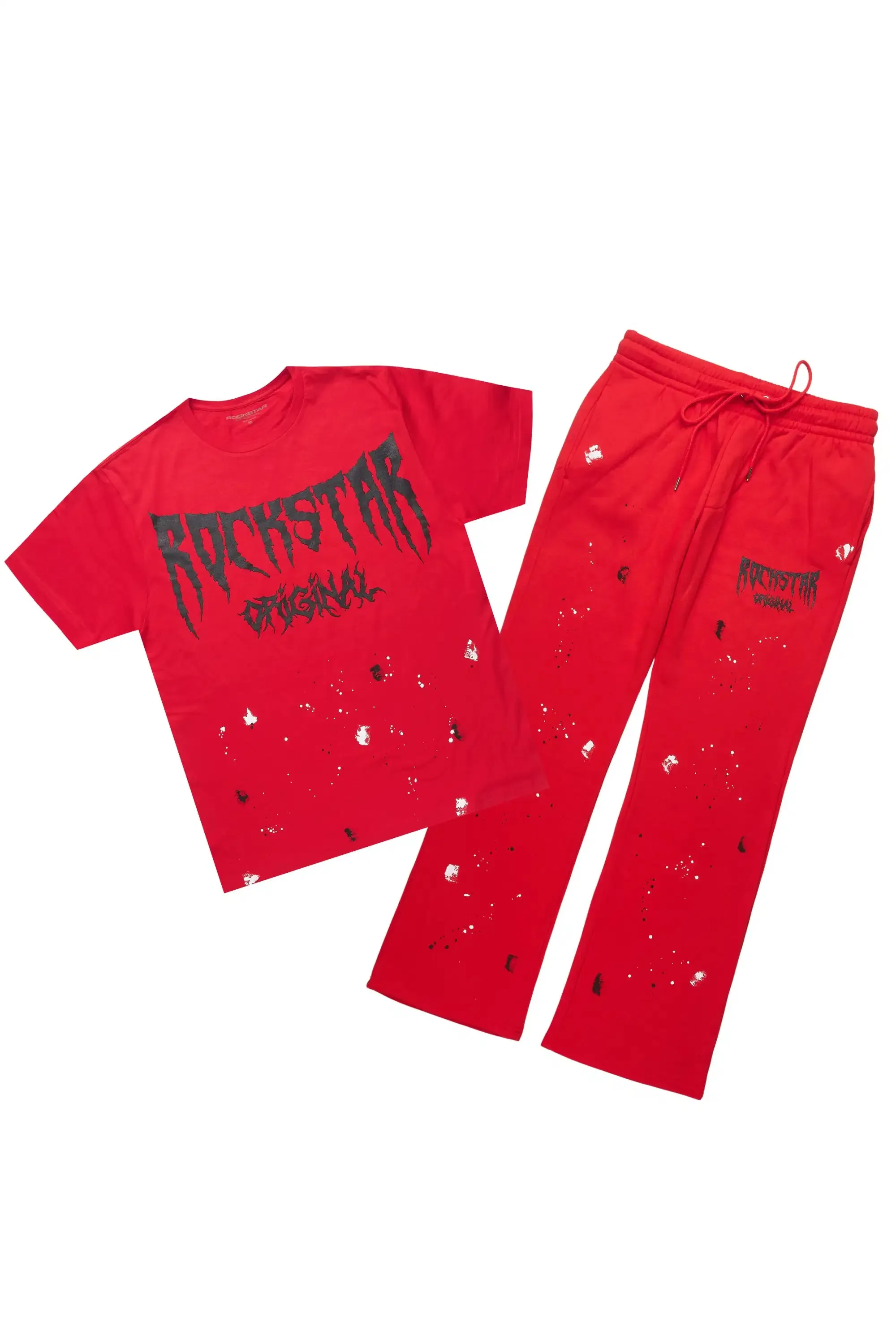 Twinkle Red/Black T-Shirt/Relaxed Track Set sold by Rockstar Original