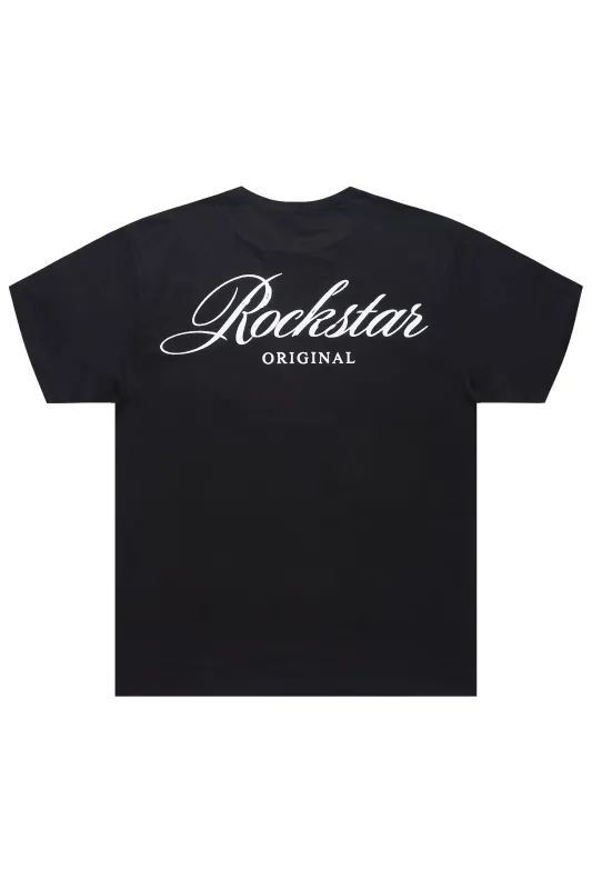 Domaric Black Oversized Graphic T-Shirt sold by Rockstar Original