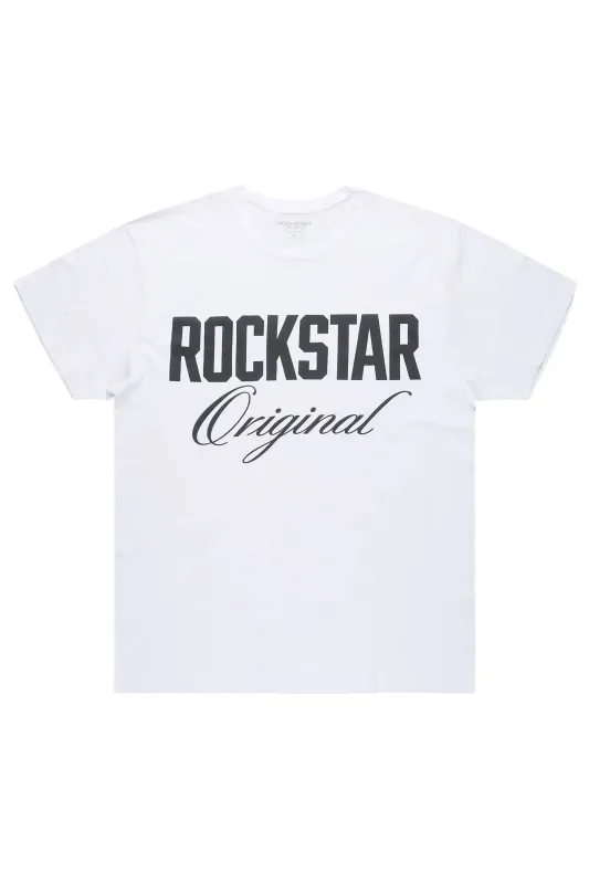 Jett White Oversized Graphic T-Shirt sold by Rockstar Original