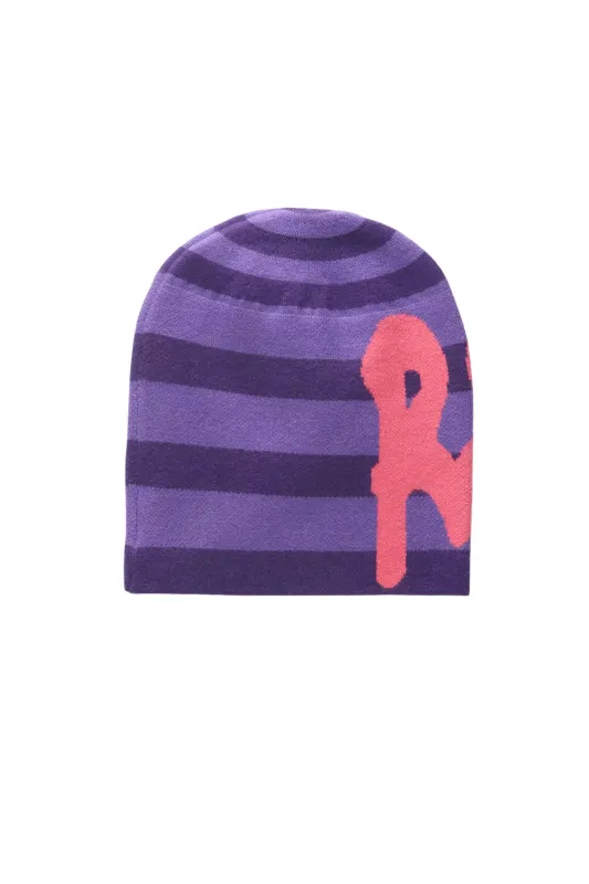 Nekila Purple Knit Beanie made by Rockstar Original