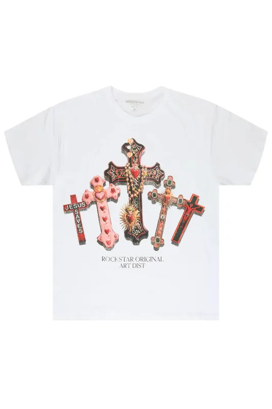 Toshica White T-Shirt sold by Rockstar Original