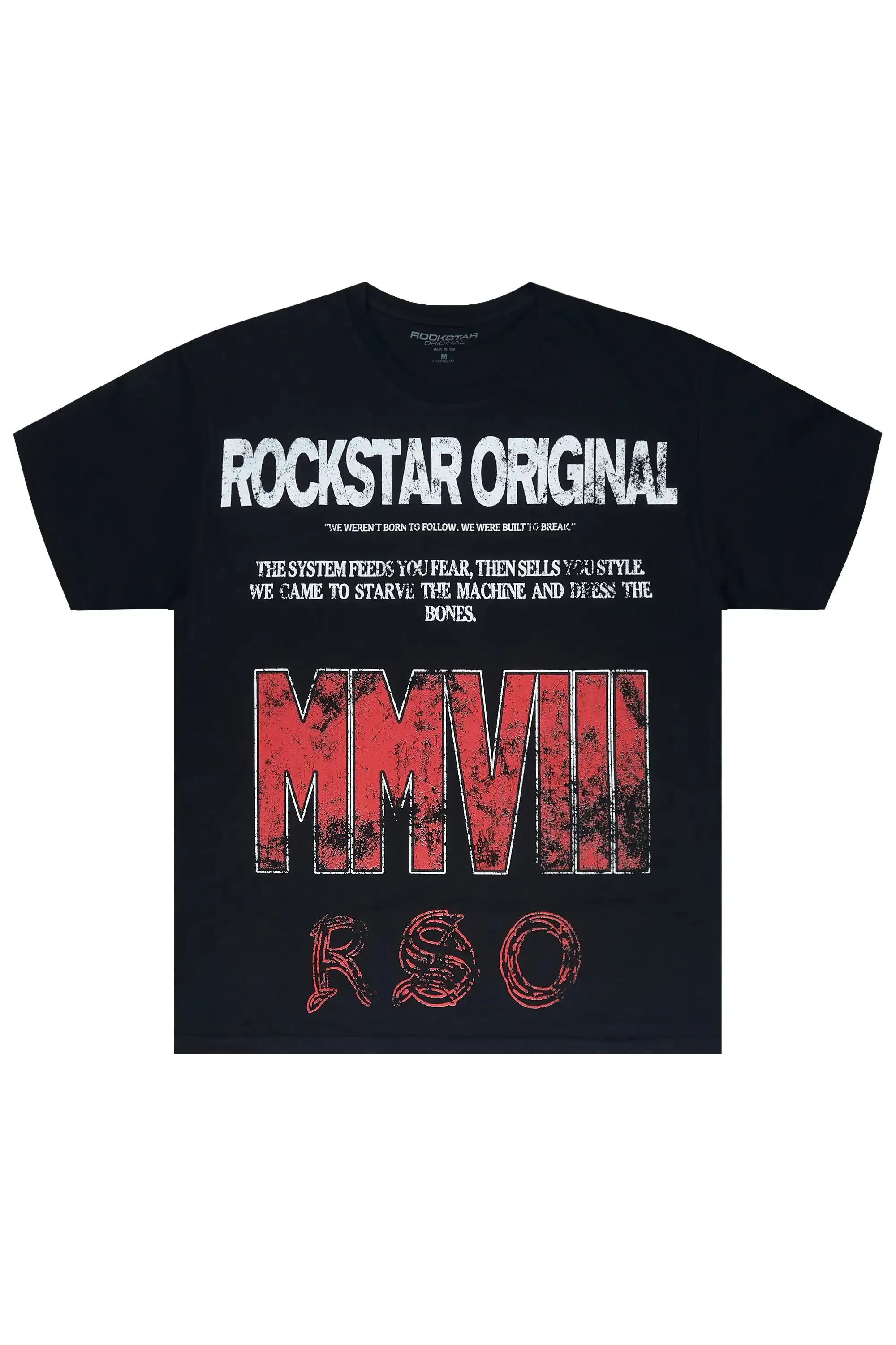 Caezor Black Oversized Graphic T-Shirt sold by Rockstar Original