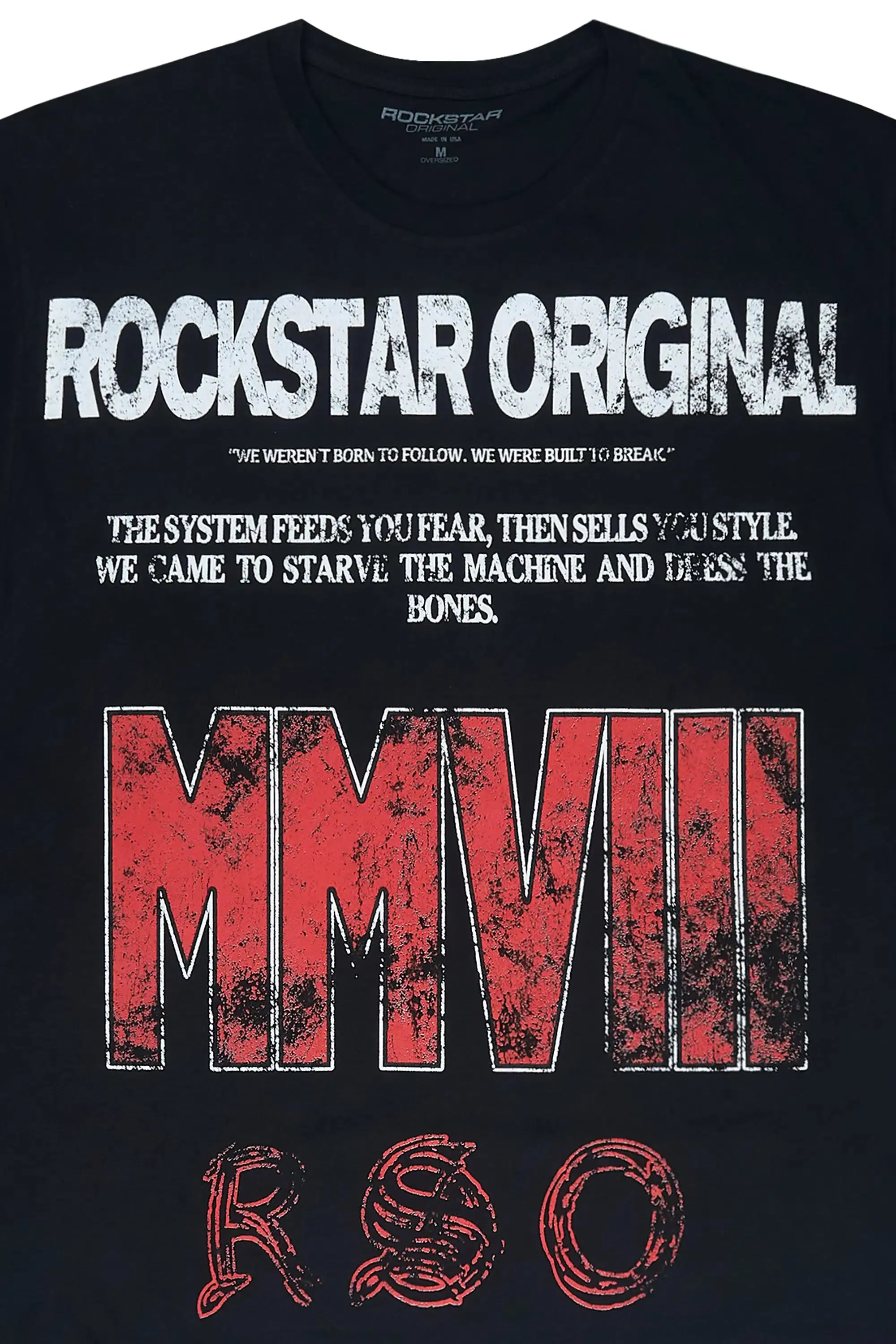 Caezor Black Oversized Graphic T-Shirt sold by Rockstar Original product image thumbnail 2