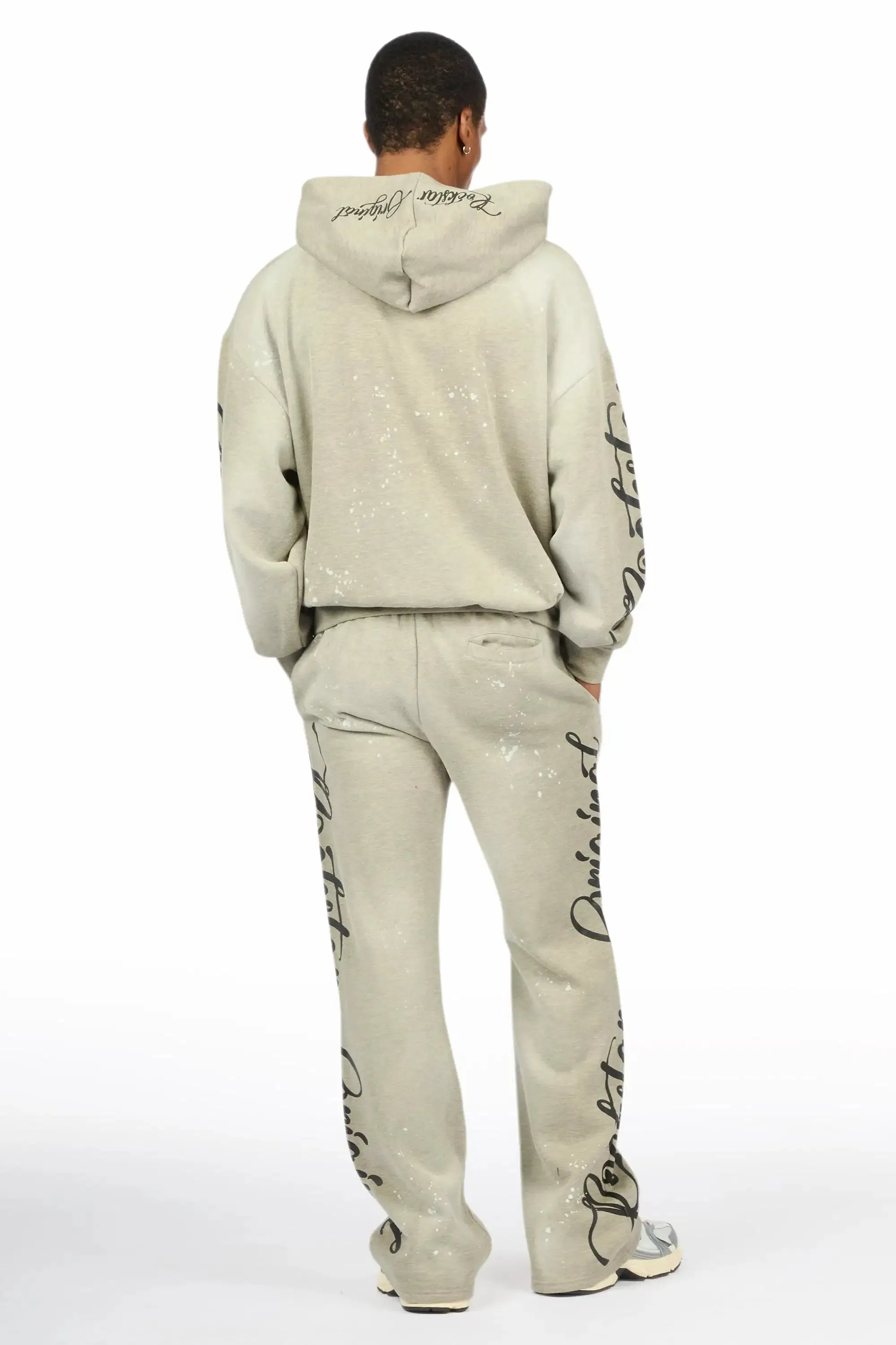 Hanif 2.0 Vintage Dark Oatmeal Hoodie/ Relaxed Pant Track Set sold by Rockstar Original product image thumbnail 4