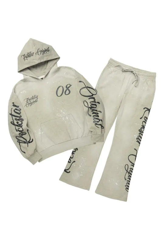 Hanif 2.0 Vintage Dark Oatmeal Hoodie/ Relaxed Pant Track Set sold by Rockstar Original