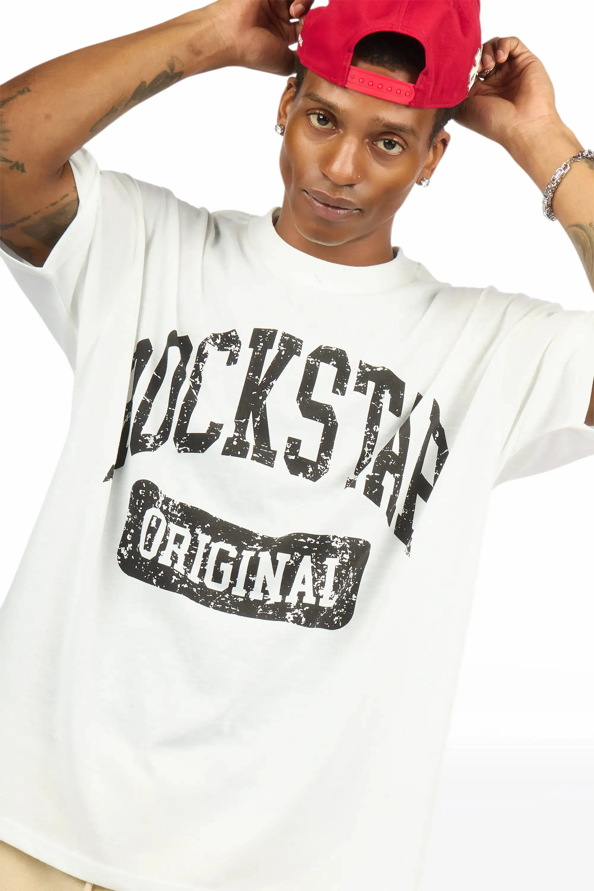 Zig White/Beige T-Shirt/Short Set sold by Rockstar Original product image thumbnail 3