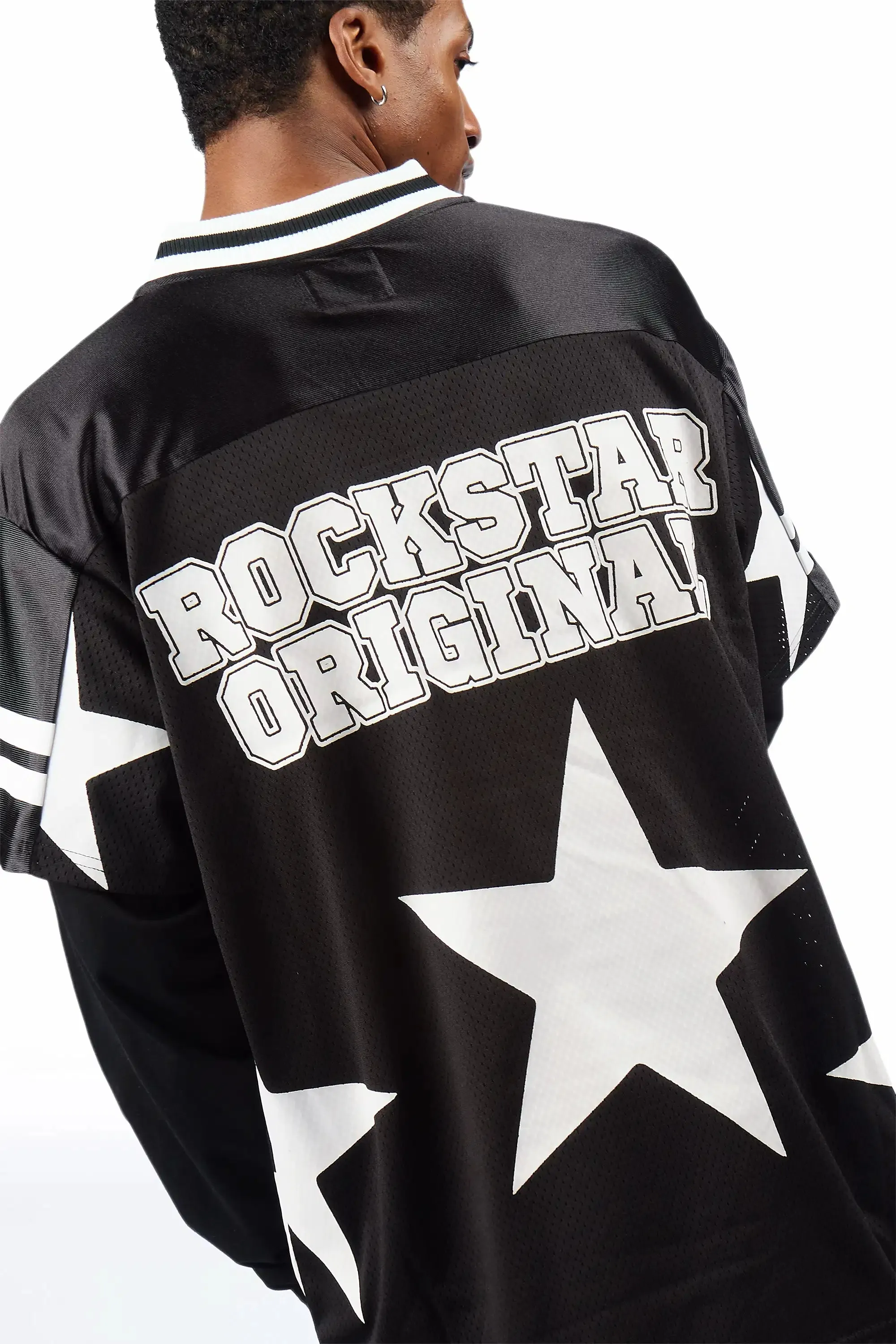 Slava Black Double Layer L/S Mesh Jersey sold by Rockstar Original product image thumbnail 3