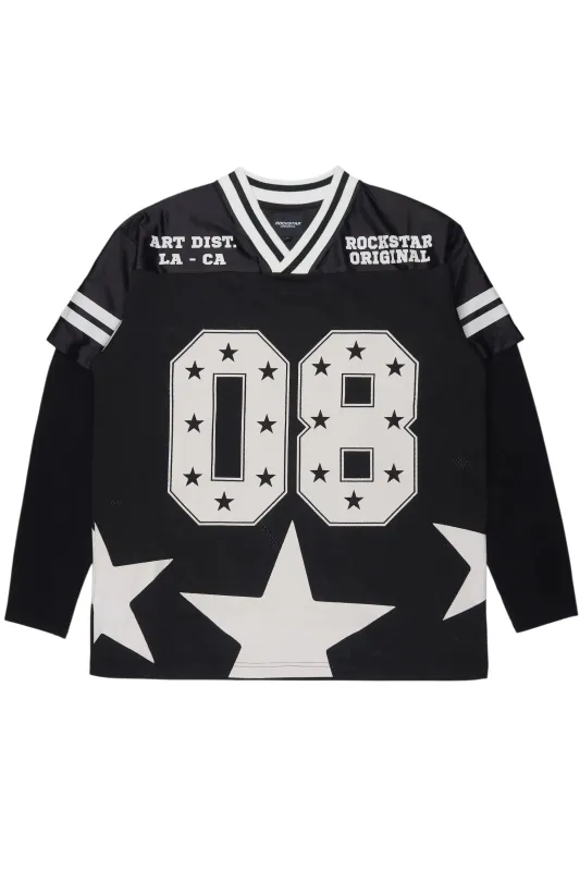 Slava Black Double Layer L/S Mesh Jersey sold by Rockstar Original