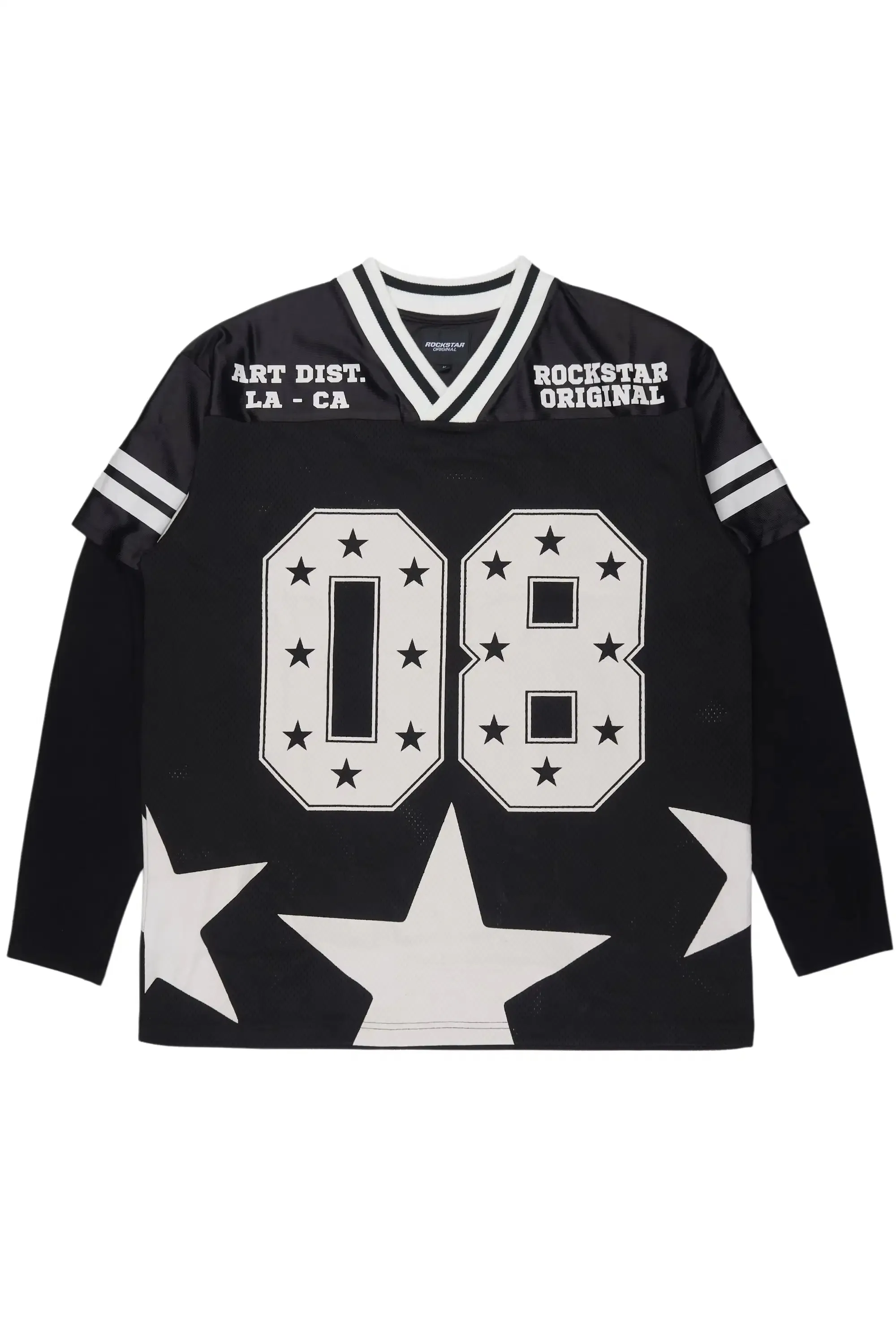 Slava Black Double Layer L/S Mesh Jersey sold by Rockstar Original