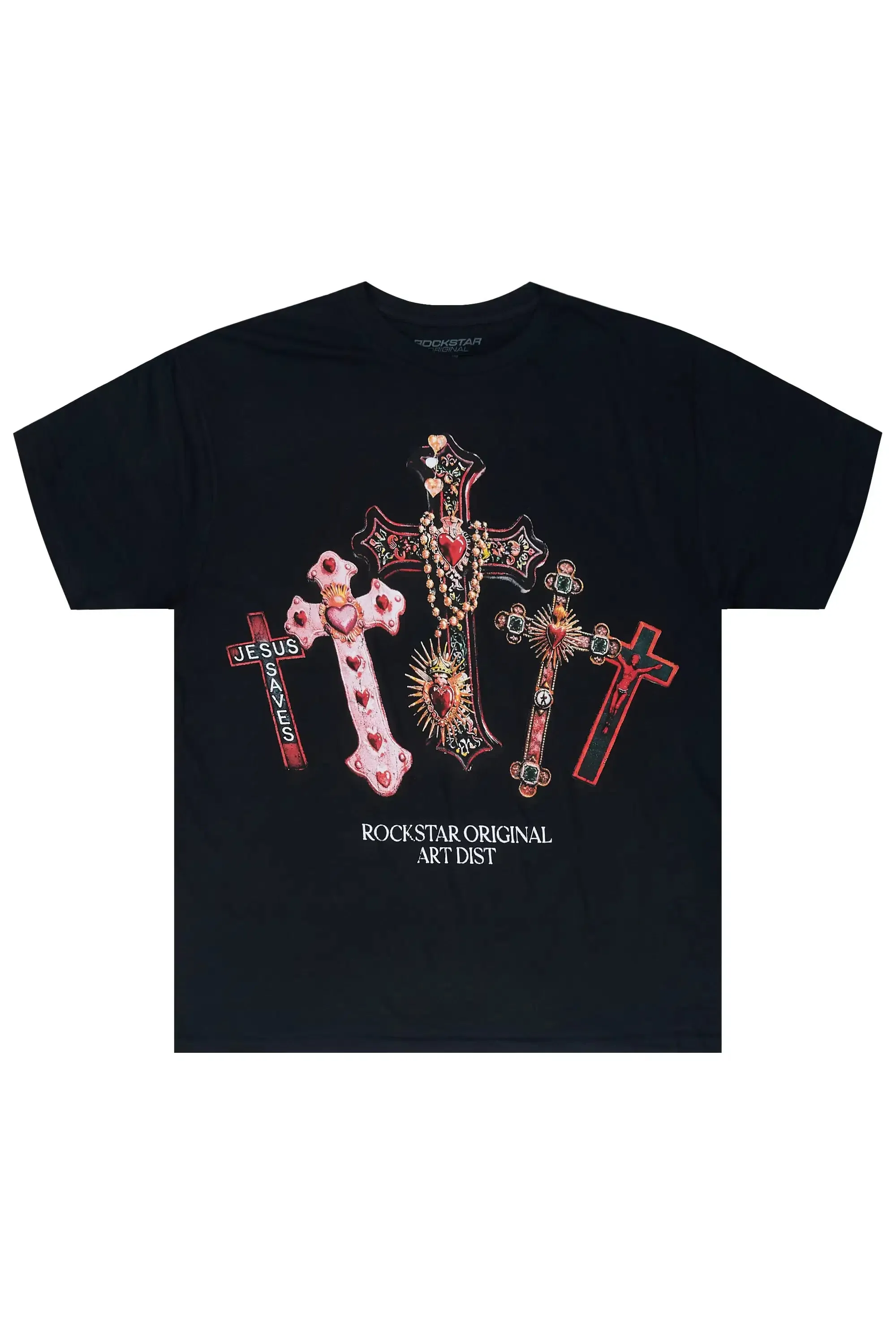 Xirel Black Oversized Graphic T-Shirt sold by Rockstar Original